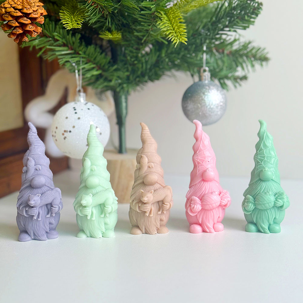 Whimsical Gnome Mold: Bring Fantasy to Your Crafts – Silicone Mold for Candle, Soap, Resin | bksiliconestudto