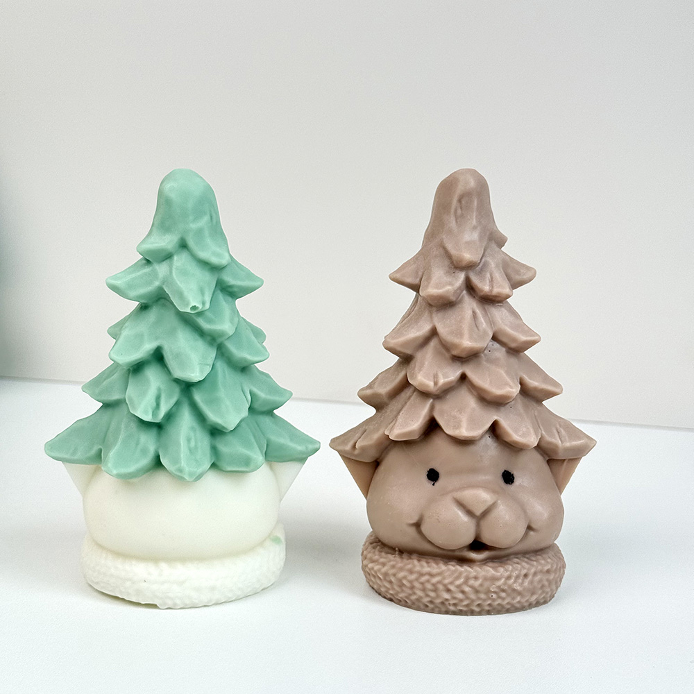 Christmas Tree - Shaped Silicone Mold and Finished Resin Craft – Silicone Mold for Candle, Soap, Resin | bksiliconestudto