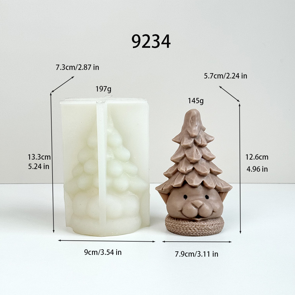 Christmas Tree - Shaped Silicone Mold and Finished Resin Craft – Silicone Mold for Candle, Soap, Resin | bksiliconestudto
