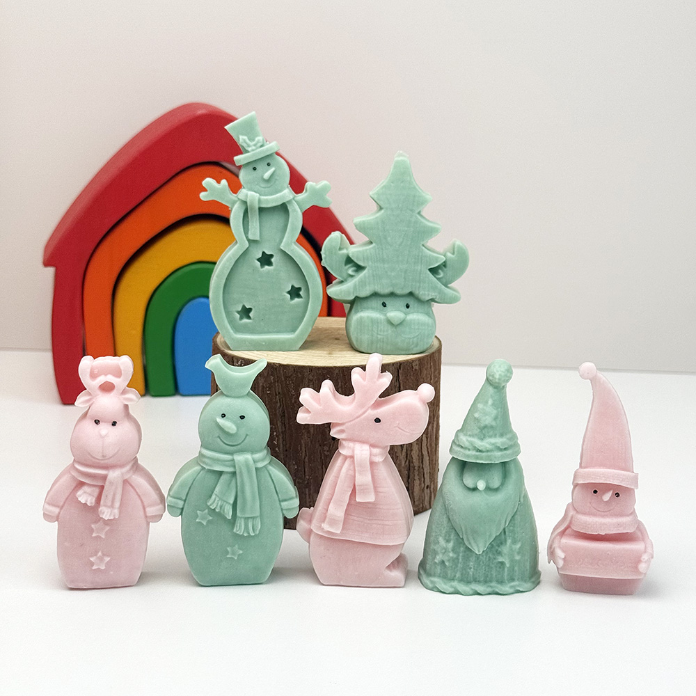 Silicone Christmas Figurines: Bringing Festive Cheer – Silicone Mold for Candle, Soap, Resin | bksiliconestudto