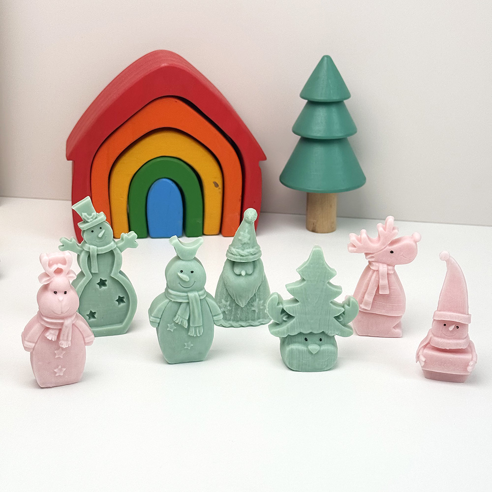 Silicone Christmas Figurines: Bringing Festive Cheer – Silicone Mold for Candle, Soap, Resin | bksiliconestudto