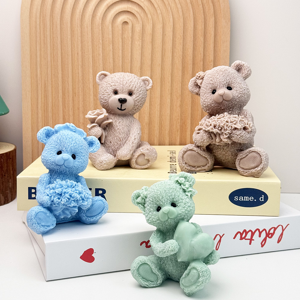 Silicone Bear Mold and Craft Set – Silicone Mold for Candle, Soap, Resin | bksiliconestudto
