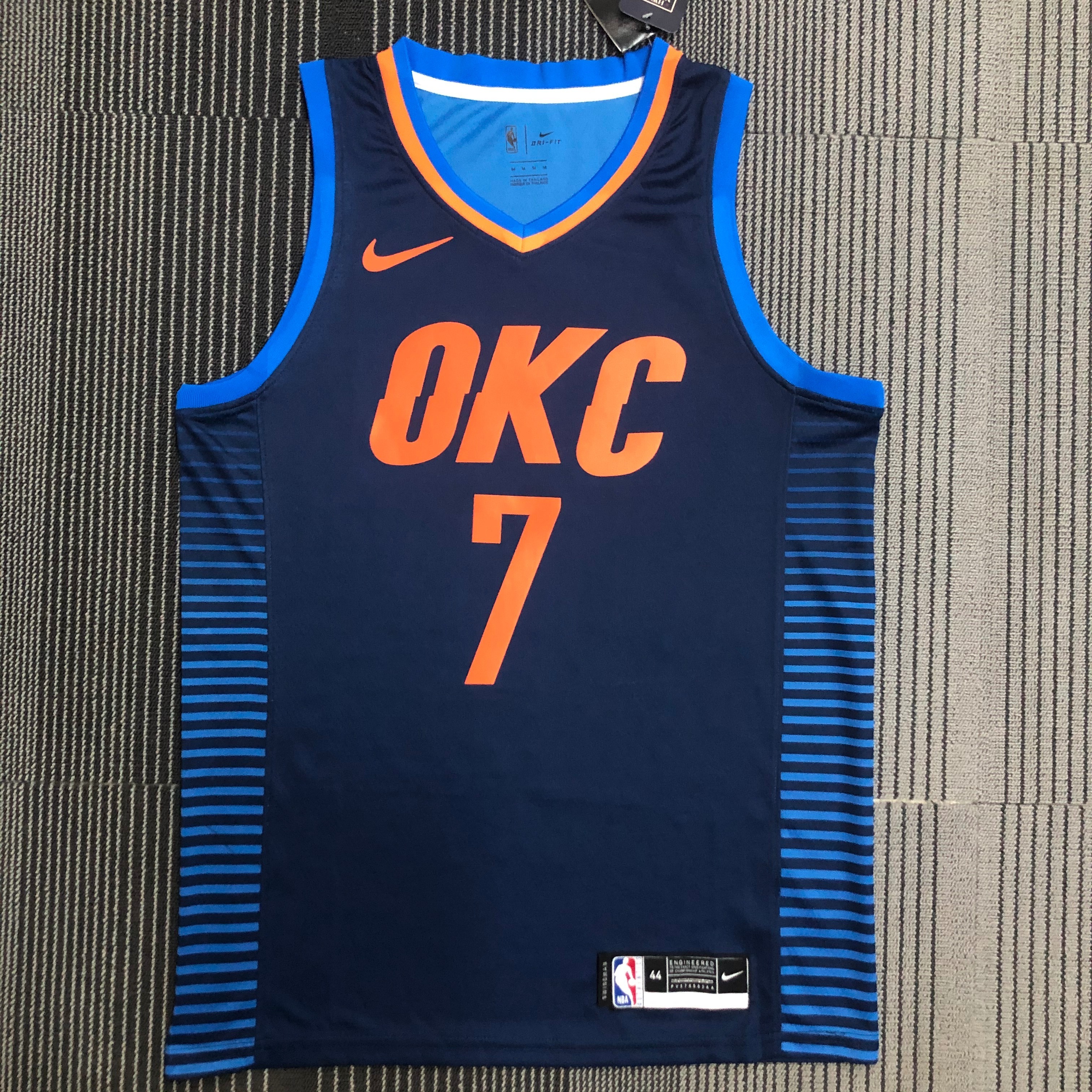 Oklahoma City Thunder Blue STRIPE  No.7 ANTHONY