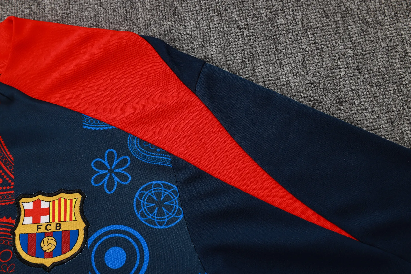 Adult/ Kids Barcelona 2425 half zipper Training Suit B975