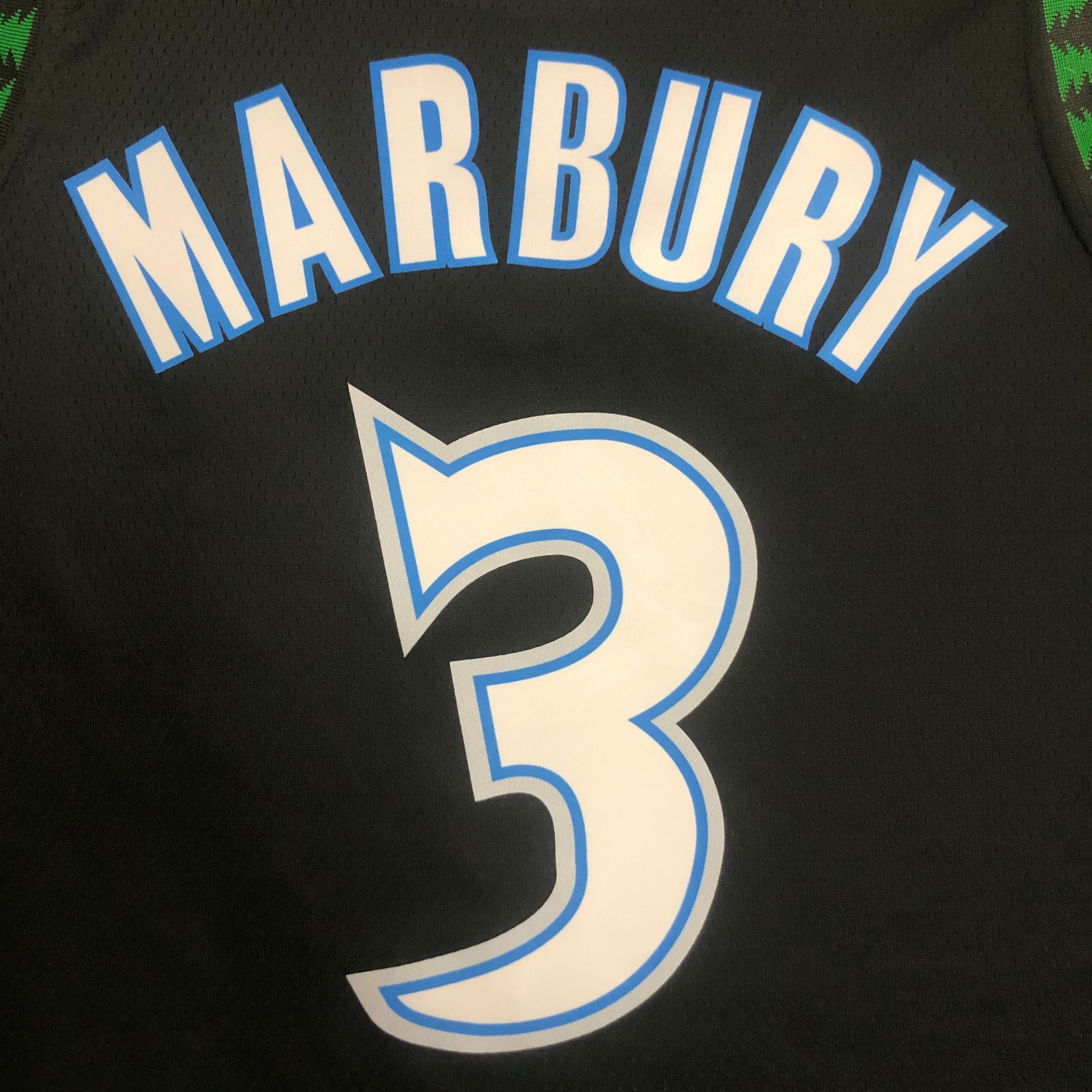 18 Season MINNESOTA TIMBERWOLVES BLACK  NO.3 MARBURY