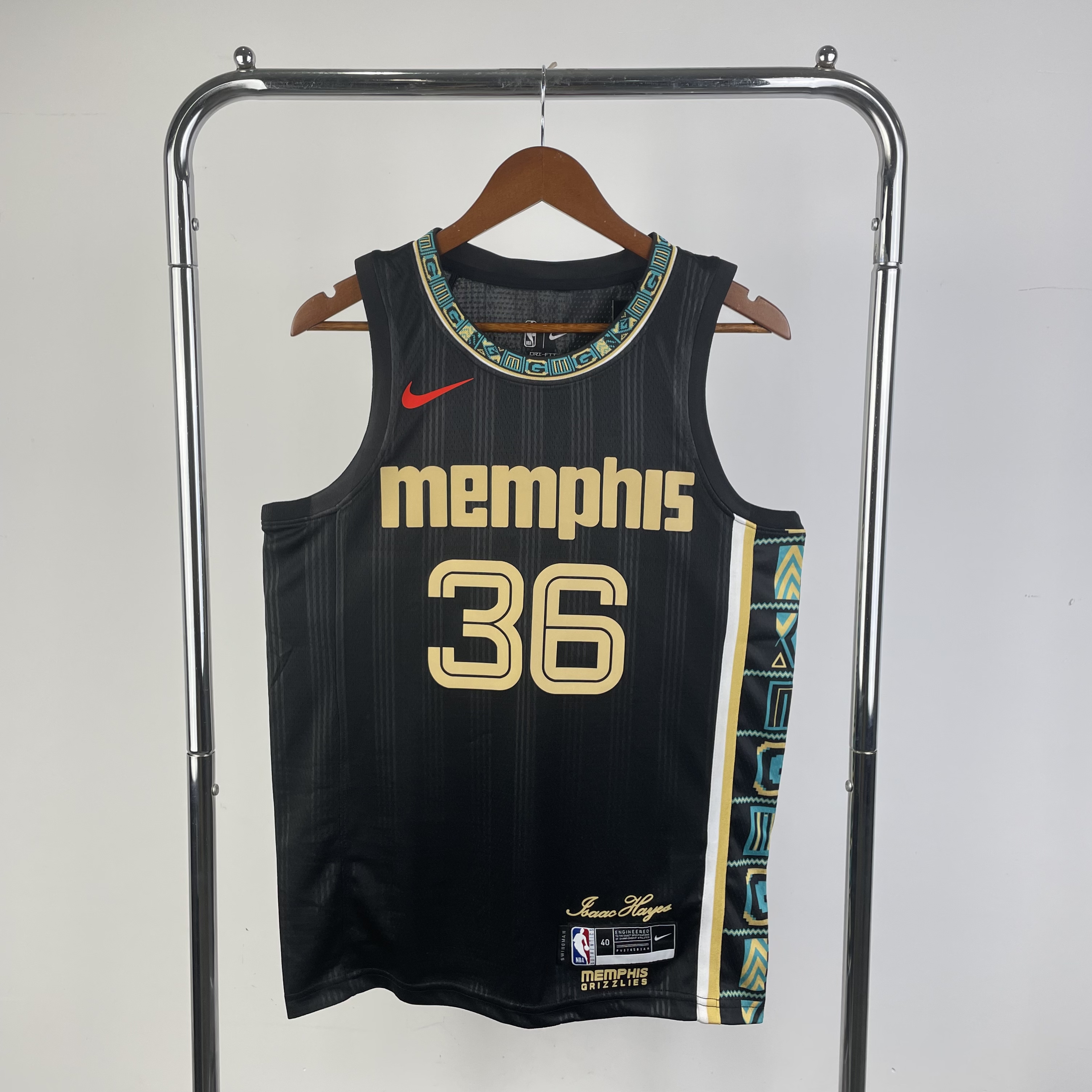 23 Season Grizzlies Black No.36 S-XXL