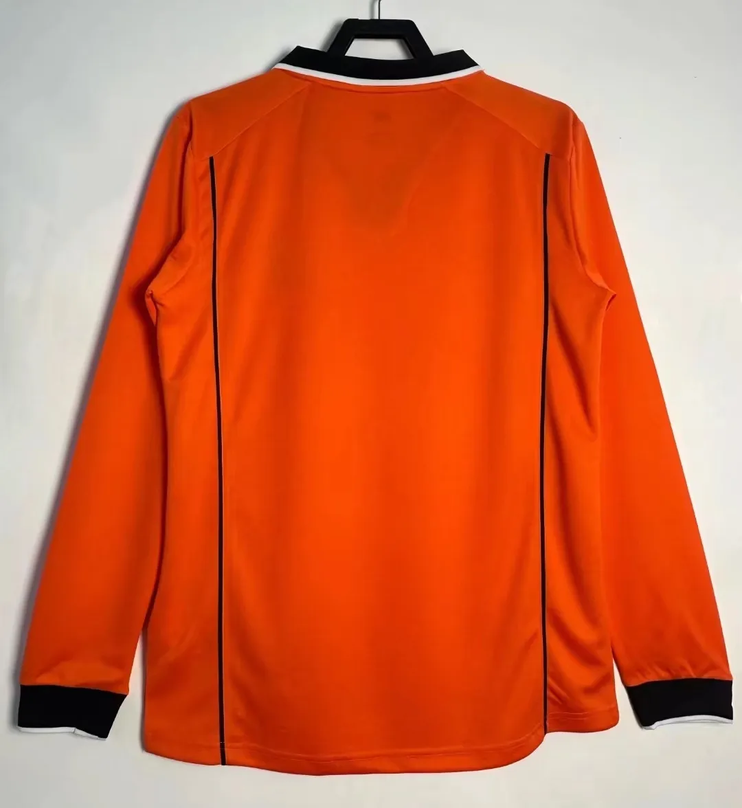 Retro  Netherlands 1998 Home Long Sleeves Orange