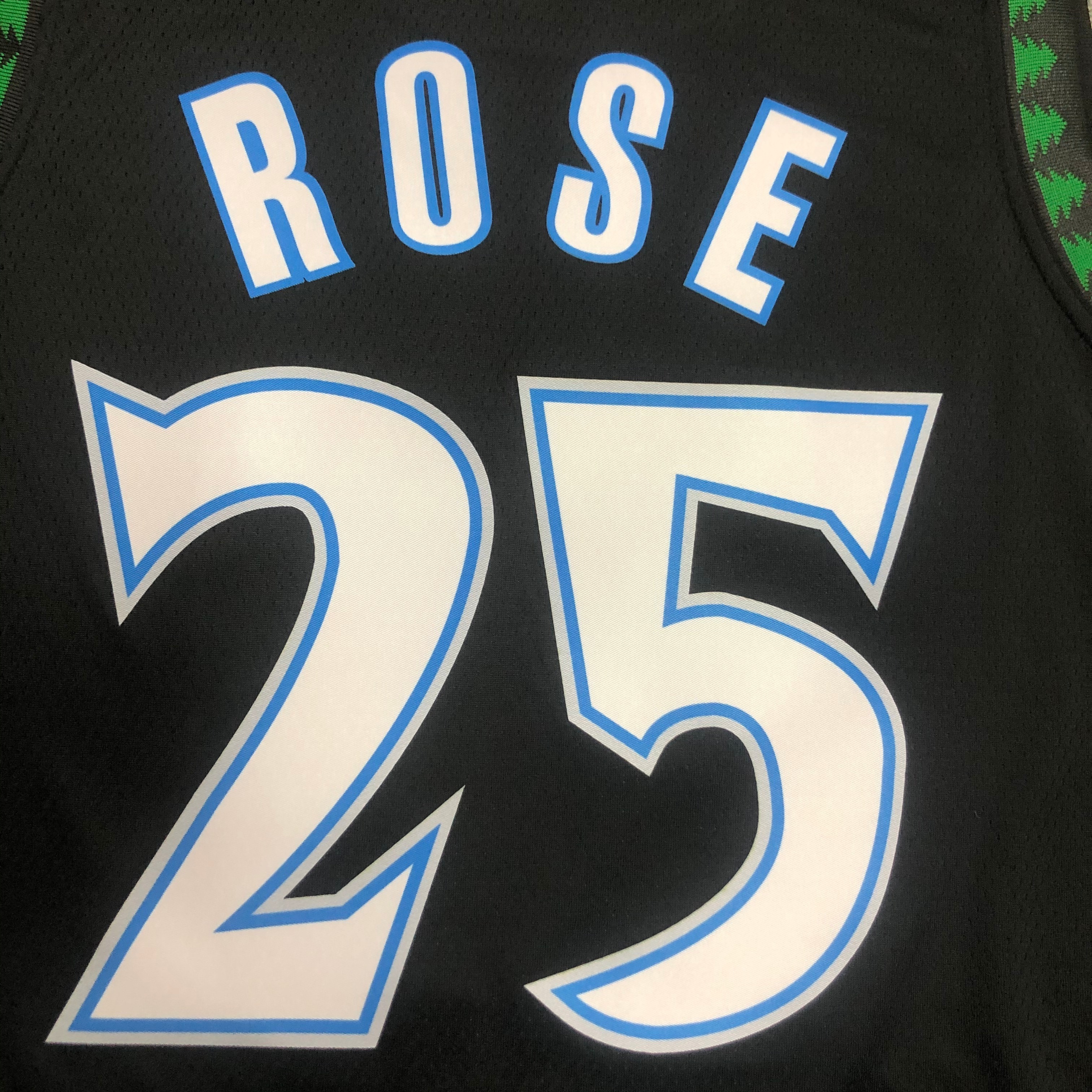 18 Season MINNESOTA TIMBERWOLVES BLACK  NO.25 ROSE