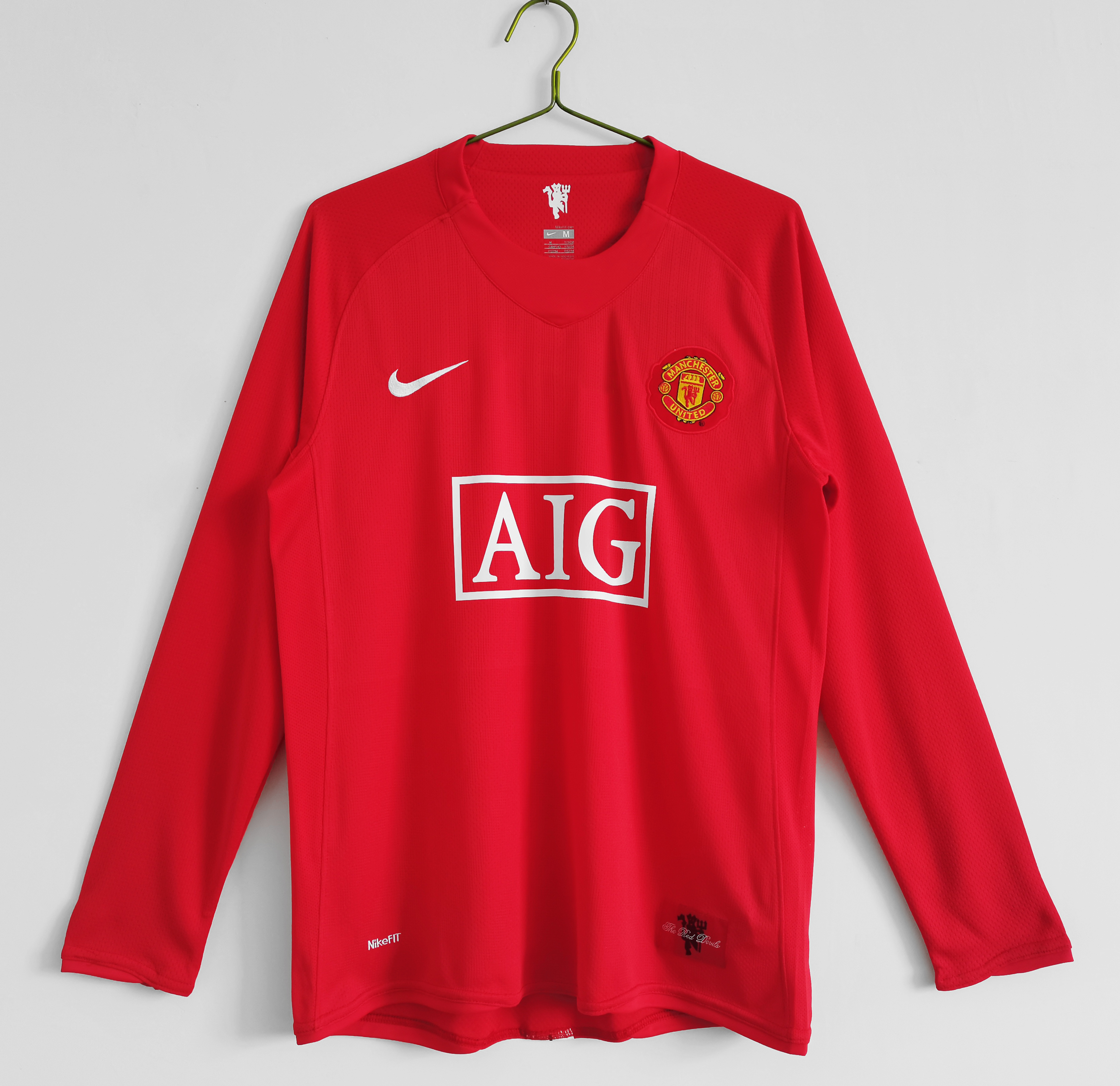 Retro Manchester United 07/08 Home Long Sleeves Red
