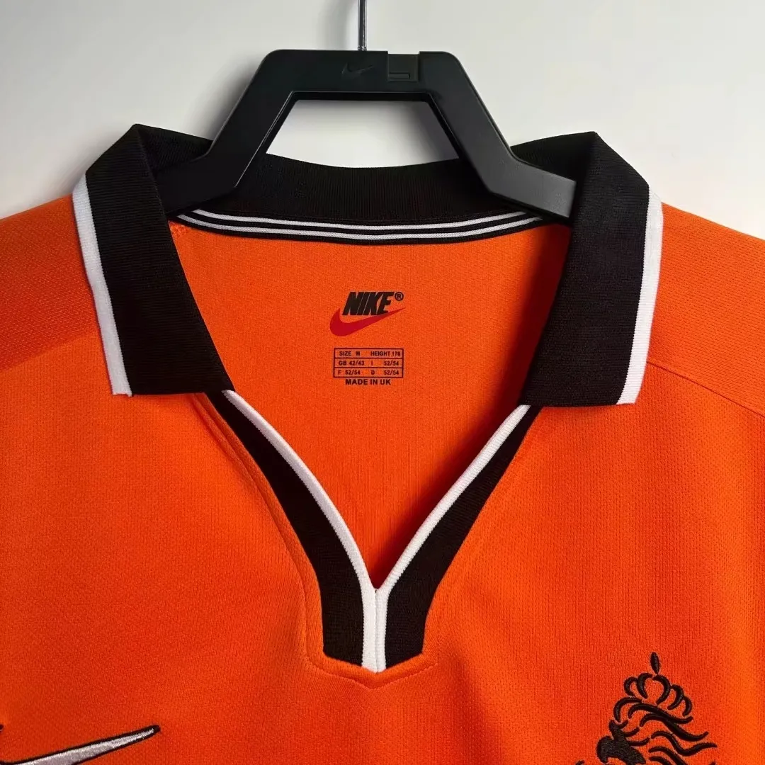 Retro  Netherlands 1998 Home Long Sleeves Orange