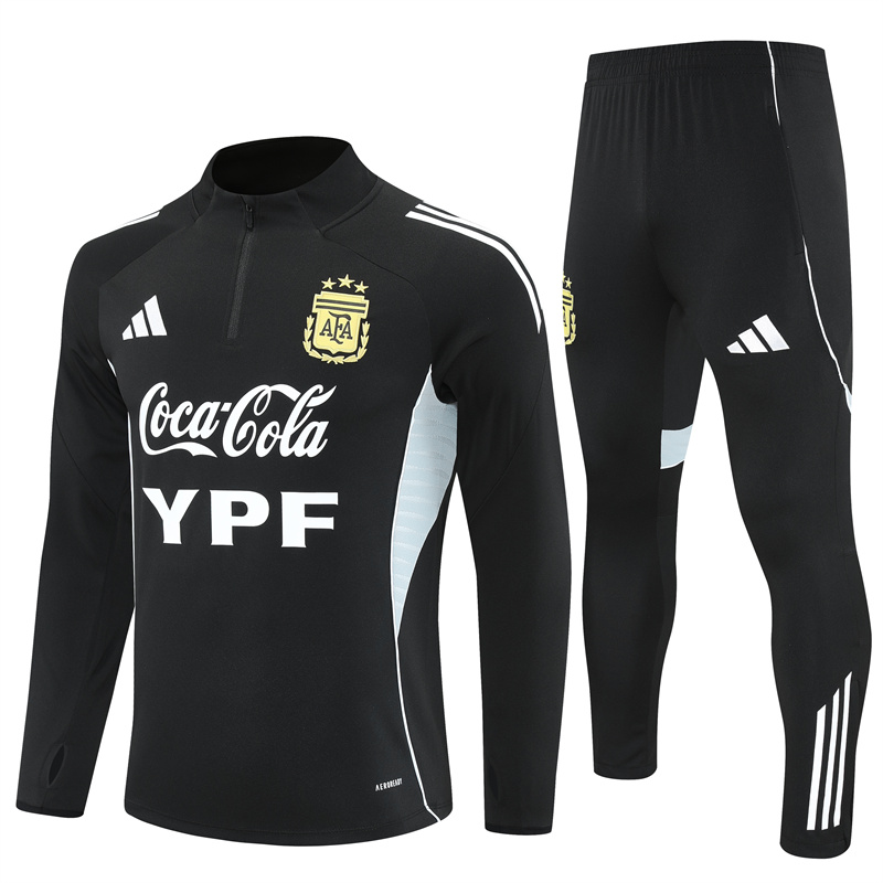 Argentina 2526 Half Zipper Training Suit Black