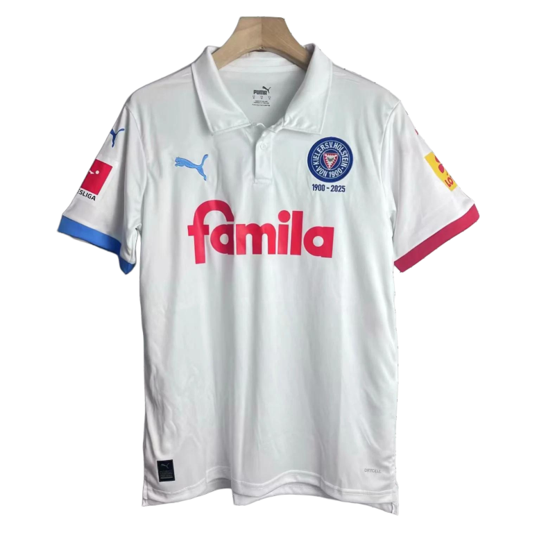 Holstein Kiel Trikot 24/25 Sondertrikot Polo weiss with Patch S-4XL