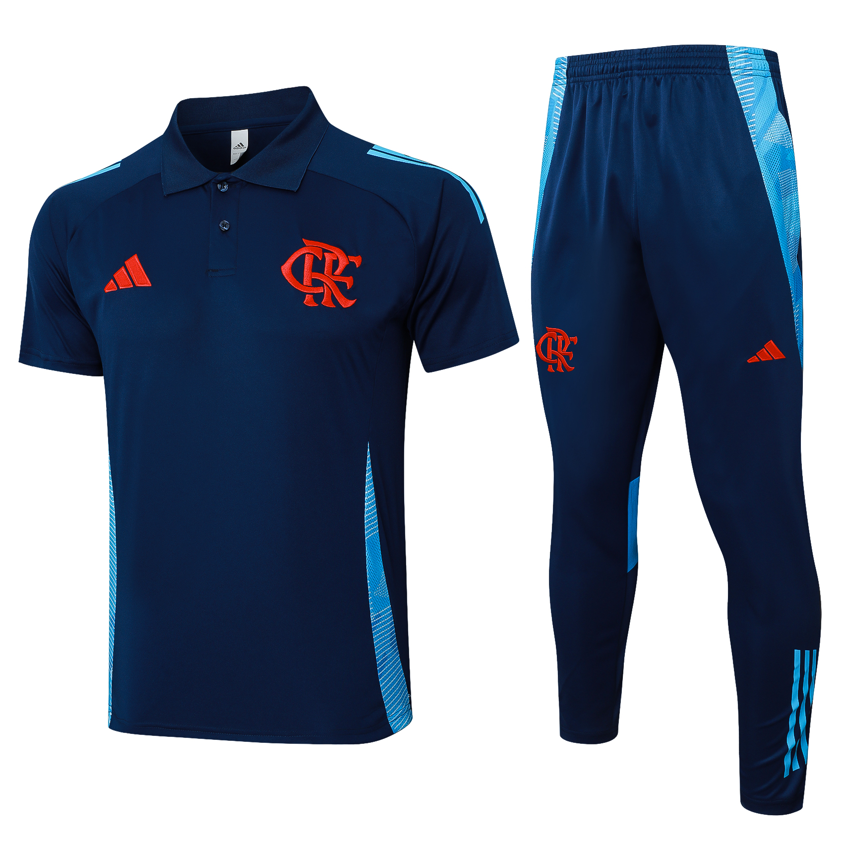 24-25 Flamengo Short Sleeves  Long Pants Training Suit C1146