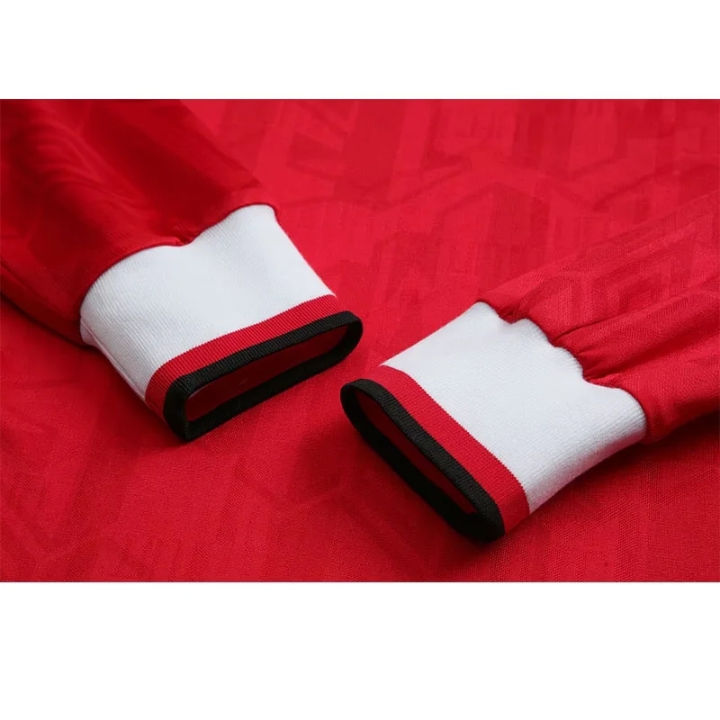 Retro Manchester United 1992-93 Home With Pacthes Long Sleeves