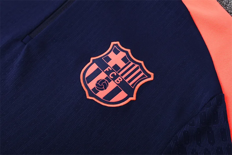 Adult/ Kids 2425 Barcelona half zipper Training suit 0C2A1222