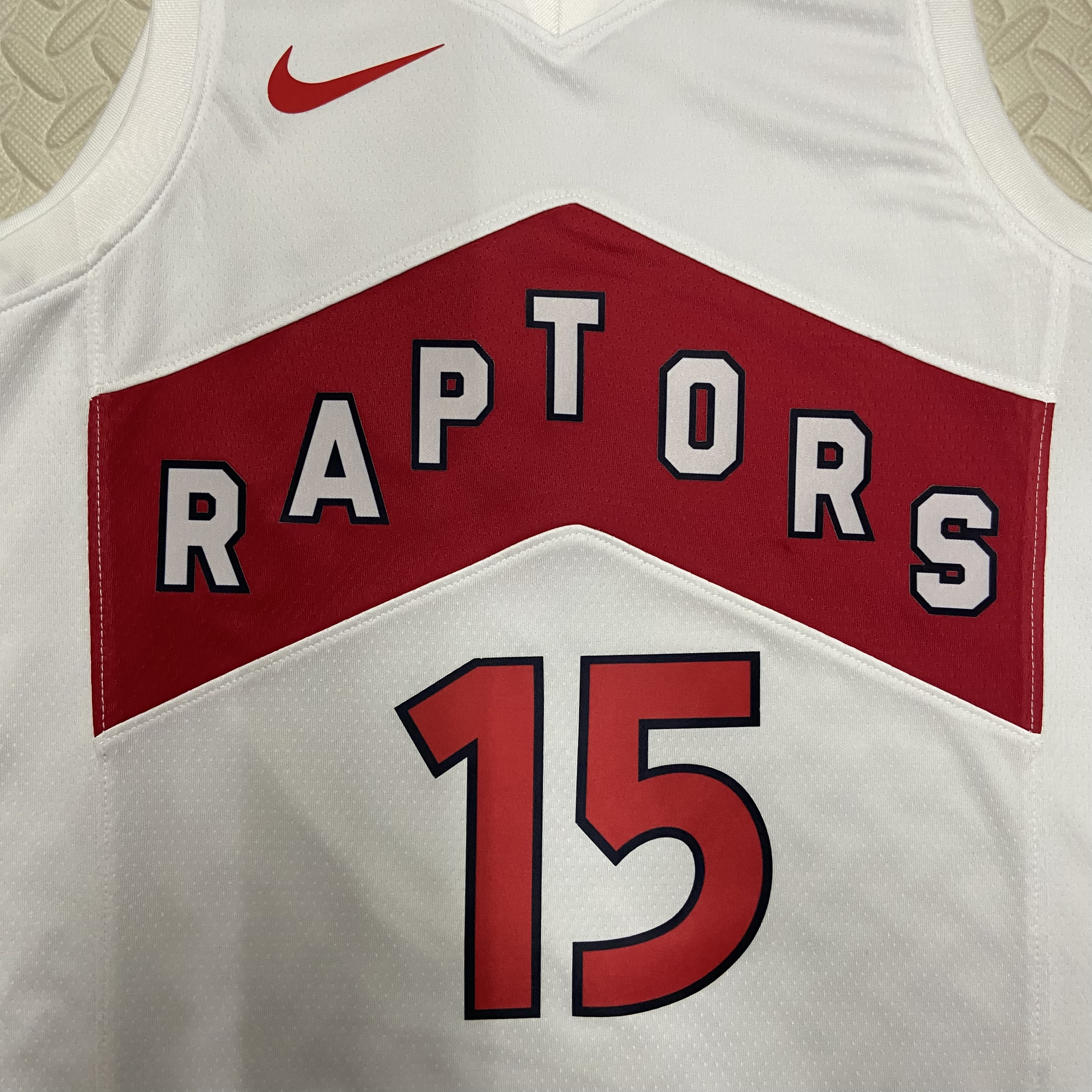 23 Season Toronto Raptors Home White  No.15 Carter