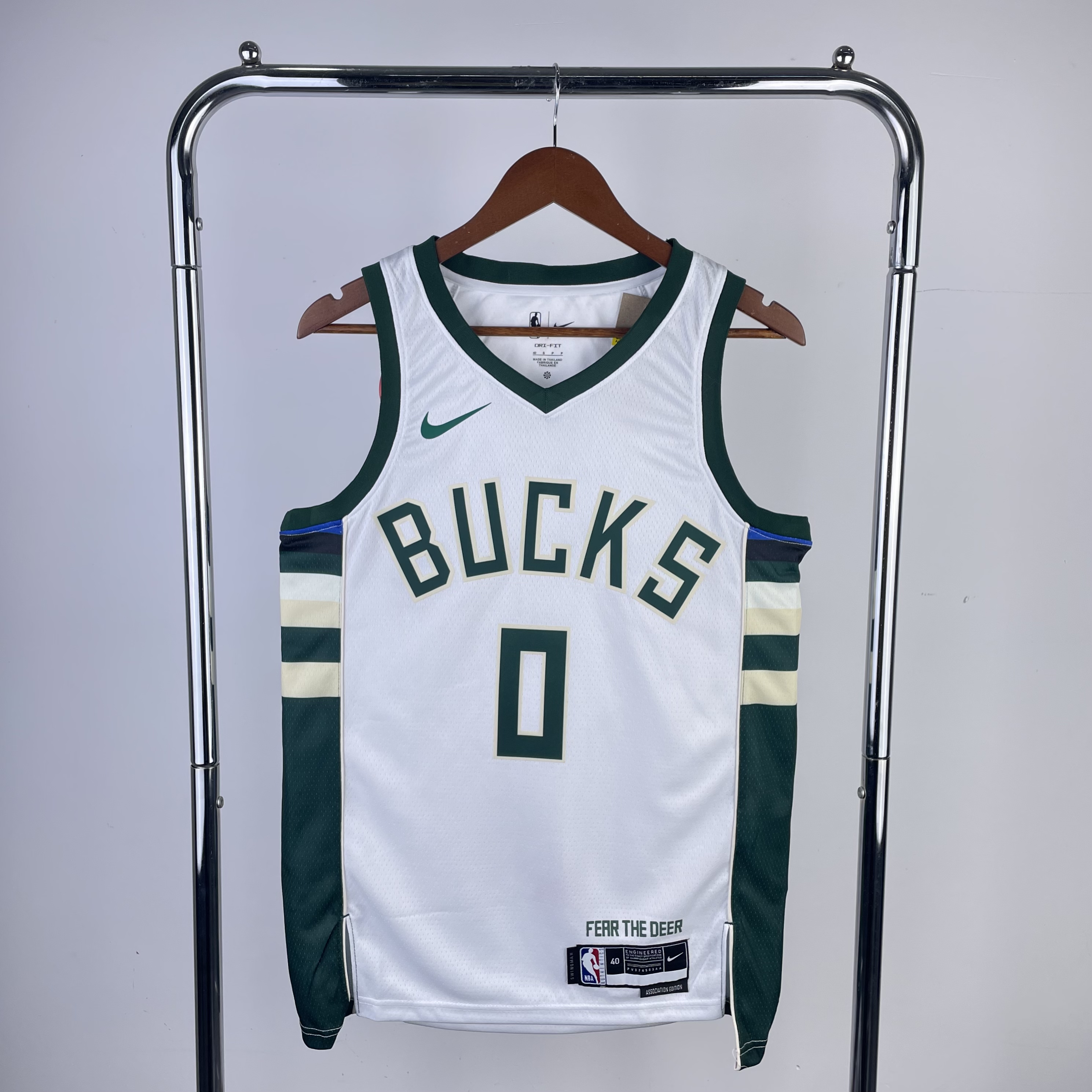 23 Season Milwaukee Bucks Home Version  No.0 Lillard