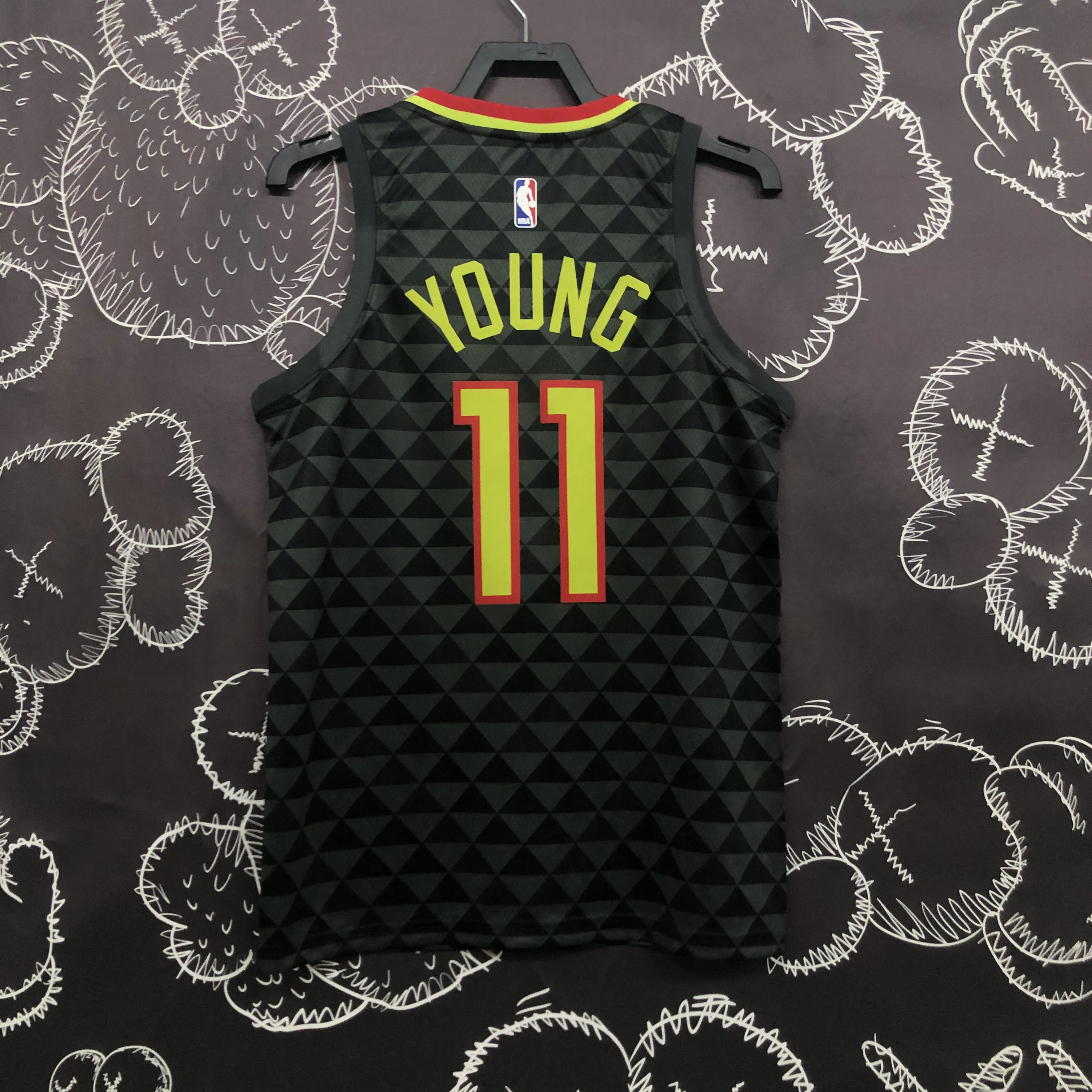 Atlanta Hawks Black Square  #11 Young