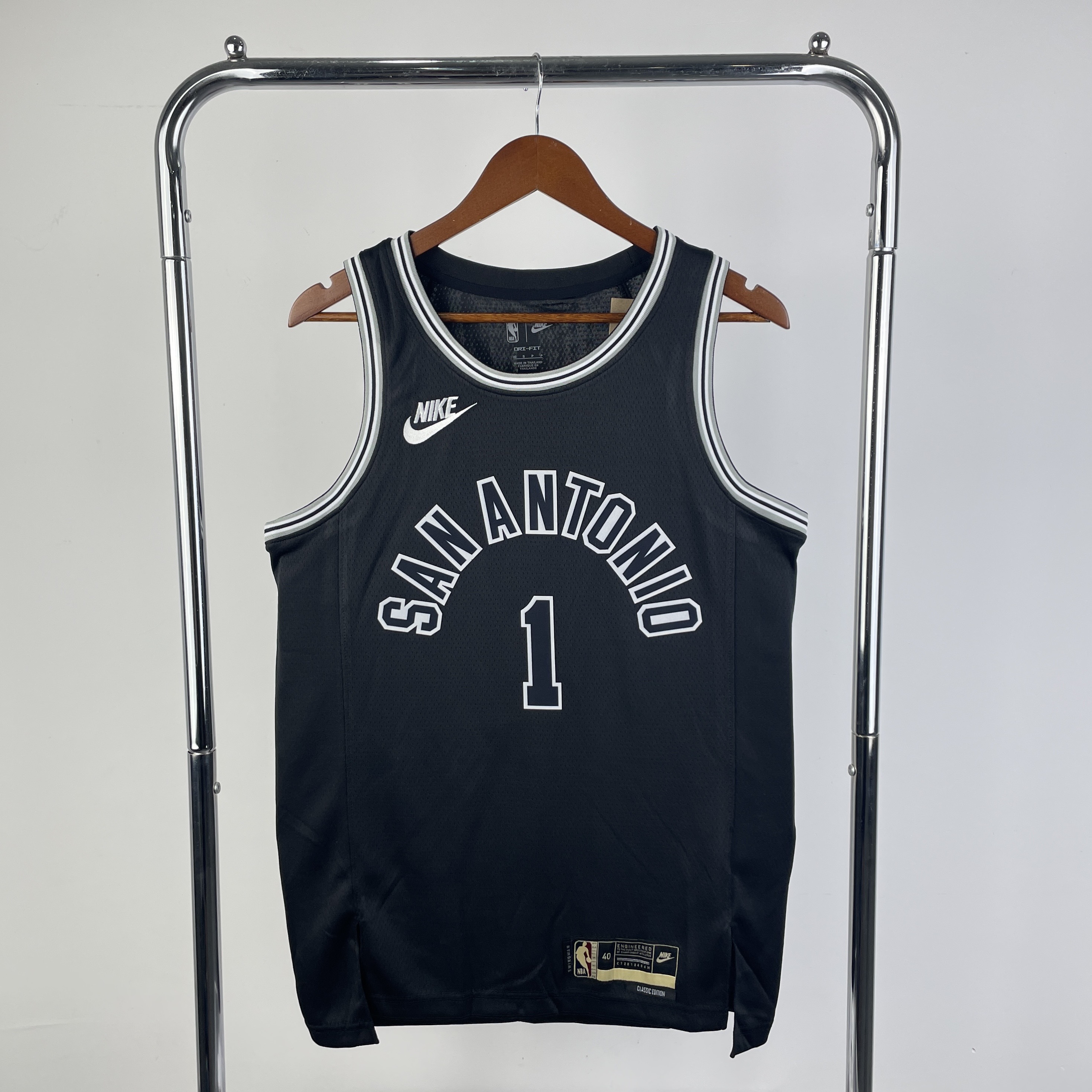 23 Season SAN ANTONIO SPURS Black  #1 WEMBANYAMA