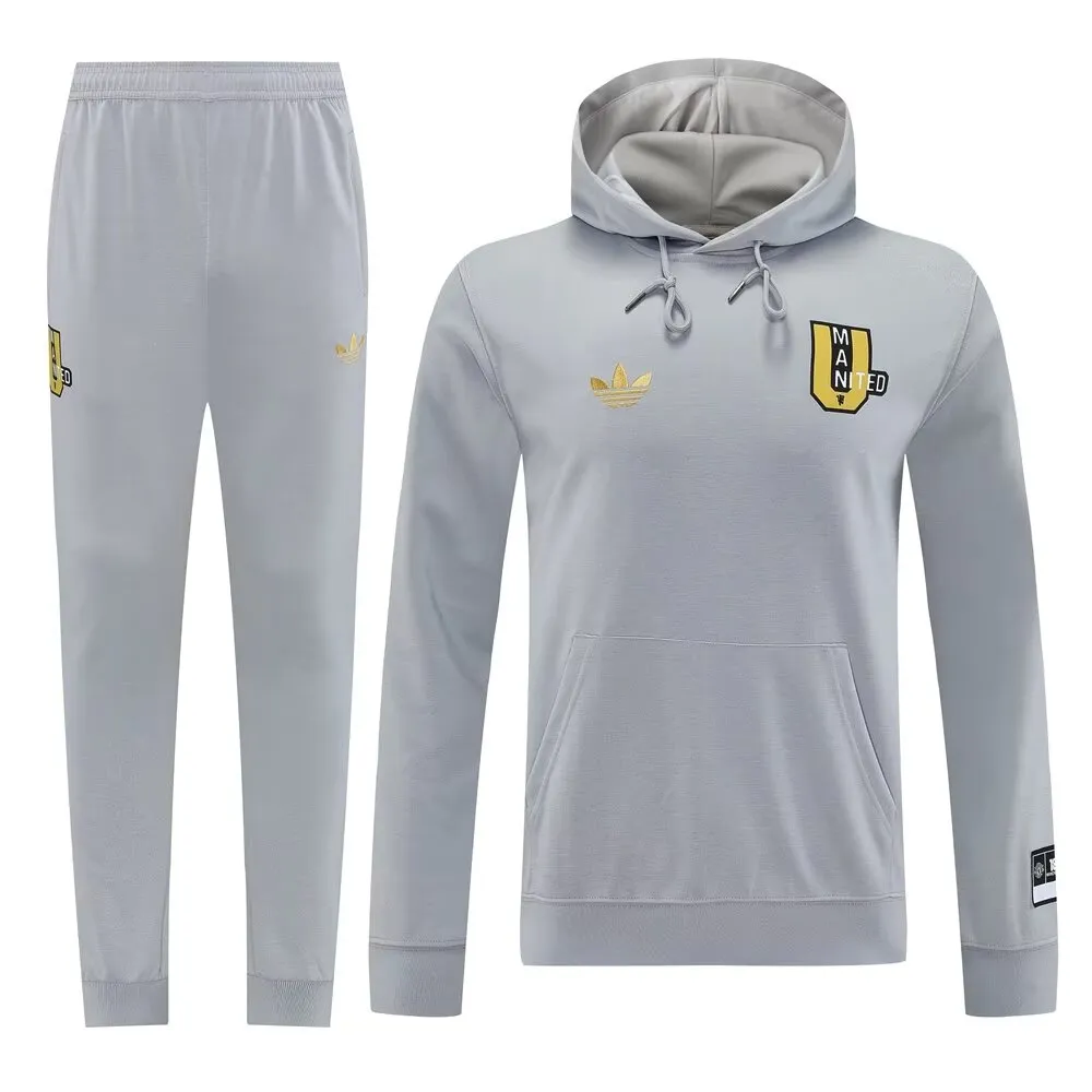 Manchester united Hoodie Gray Suit