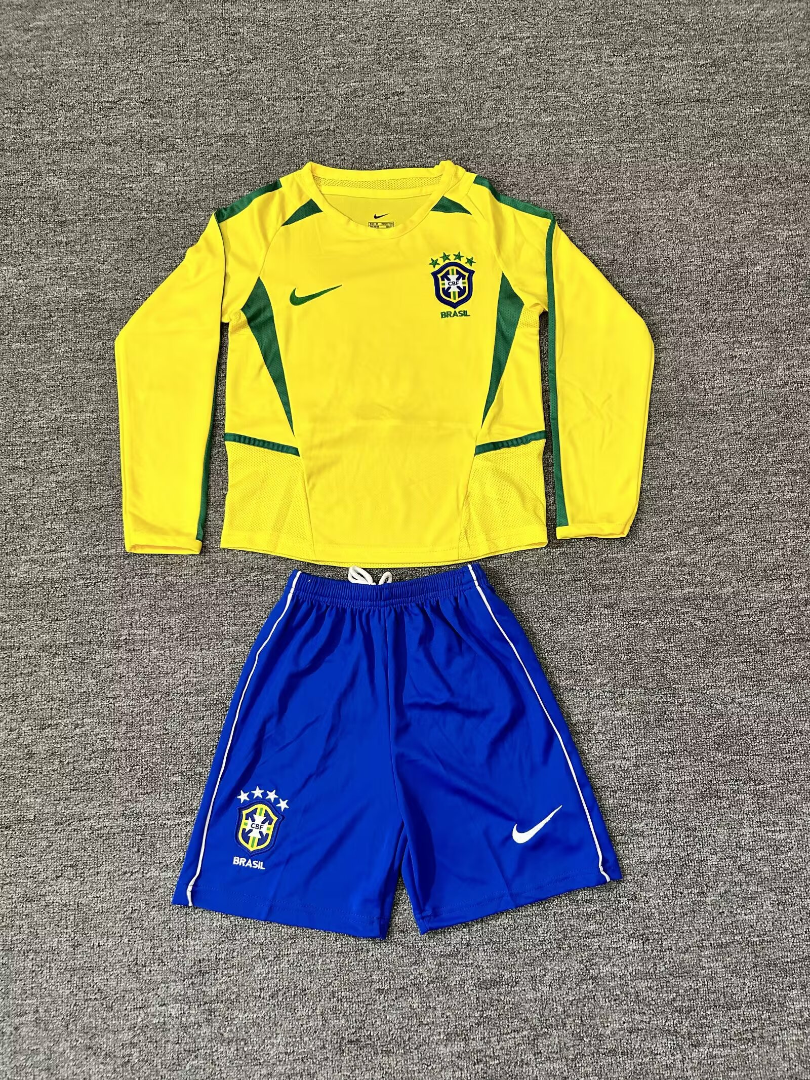 Kids Kiy Retro 2002 Brazil home 16-28