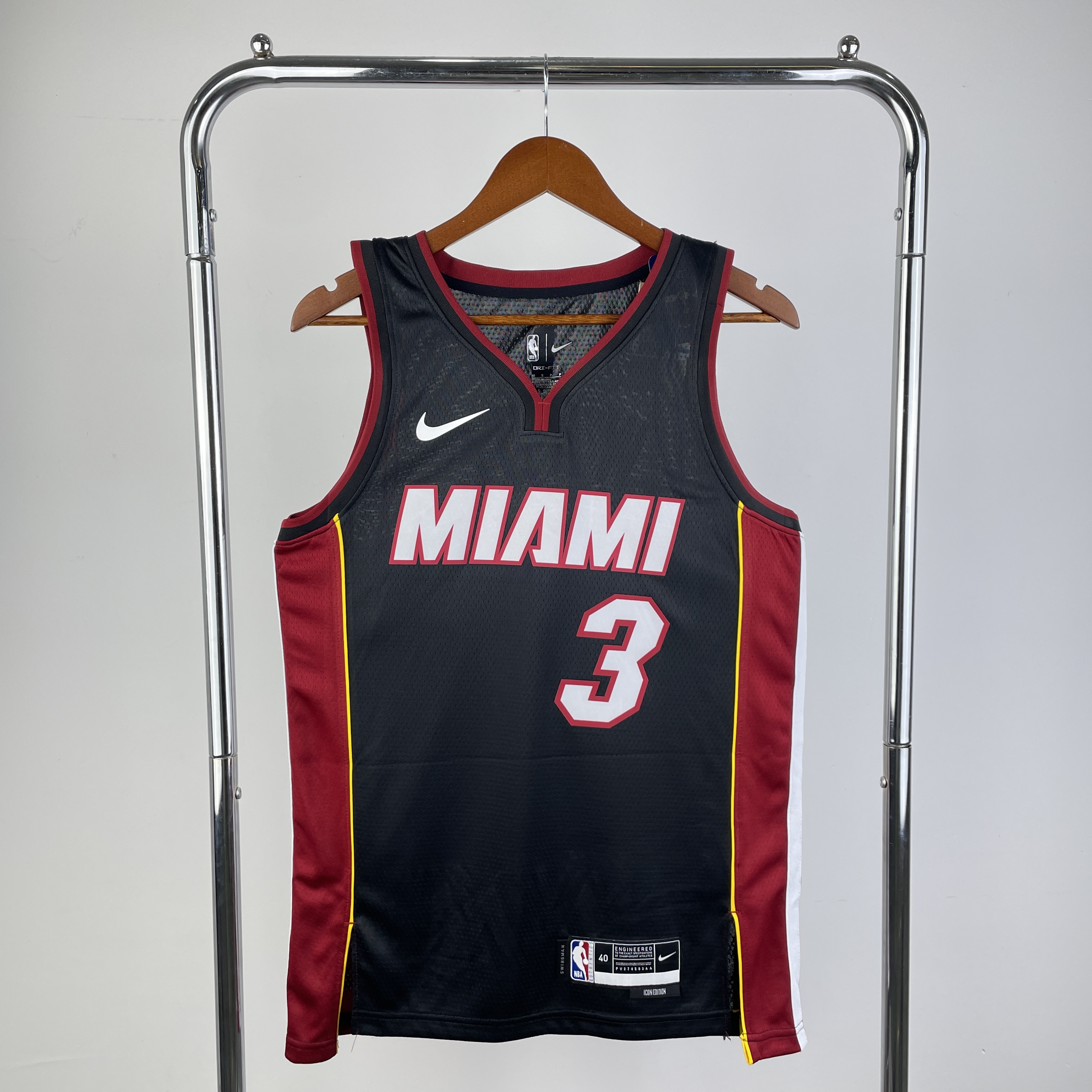 23 Season Miami Heat Black  No.3 Wade