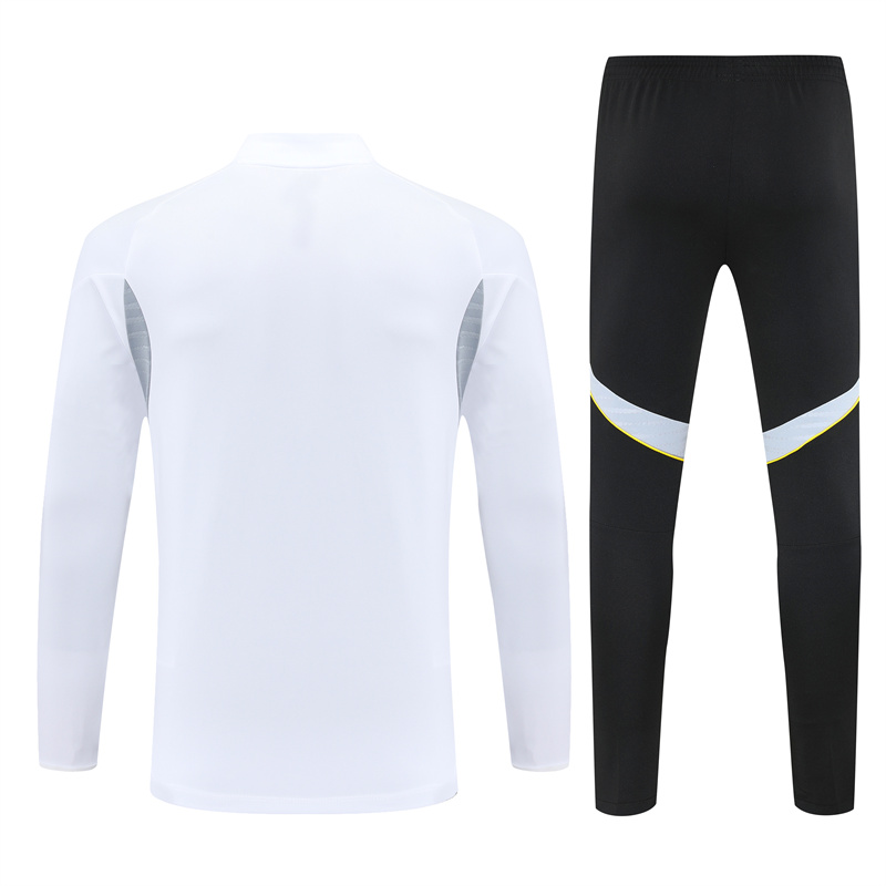Adult2526 Half Zipper Training Suit White