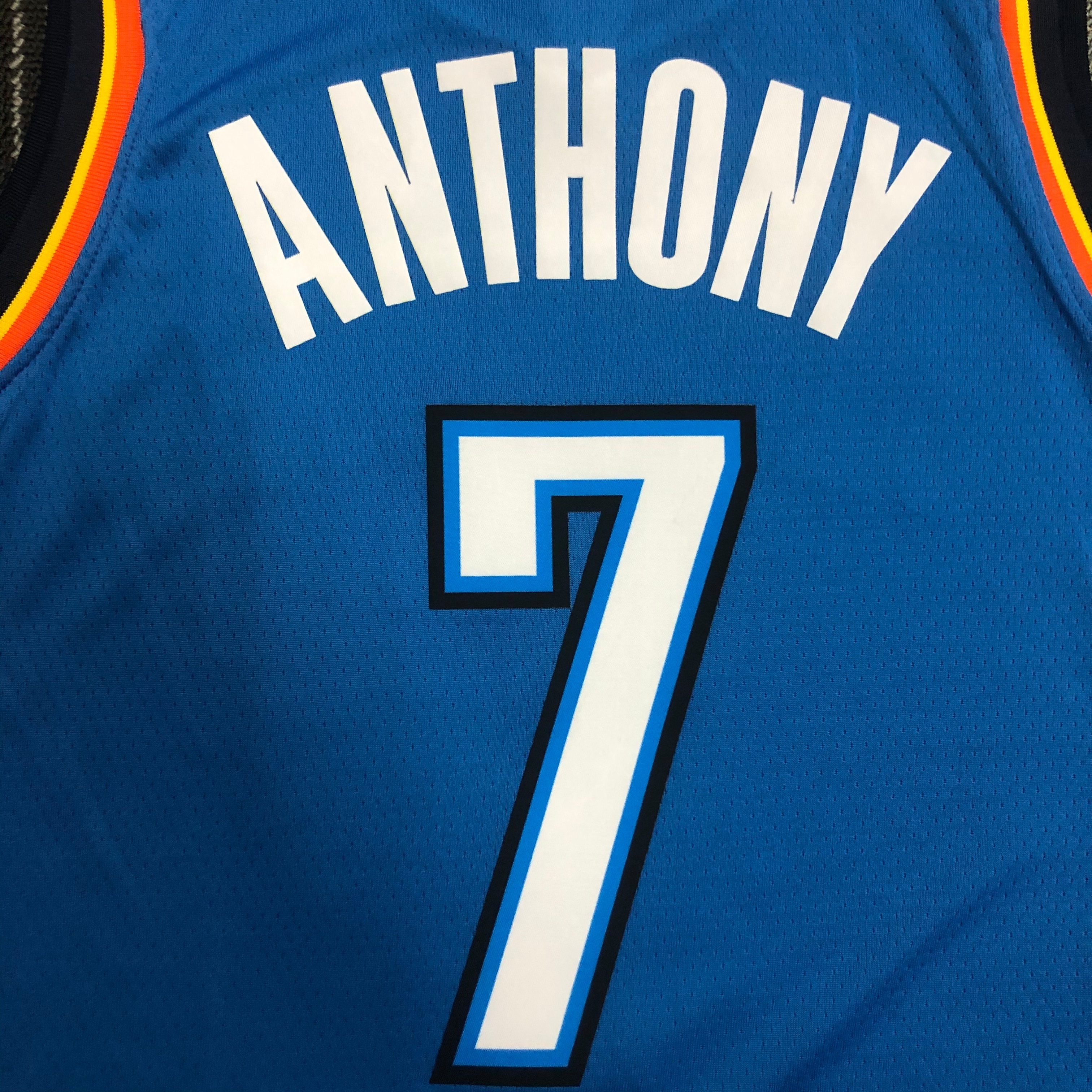Oklahoma City Thunder Blue  No.7 ANTHONY