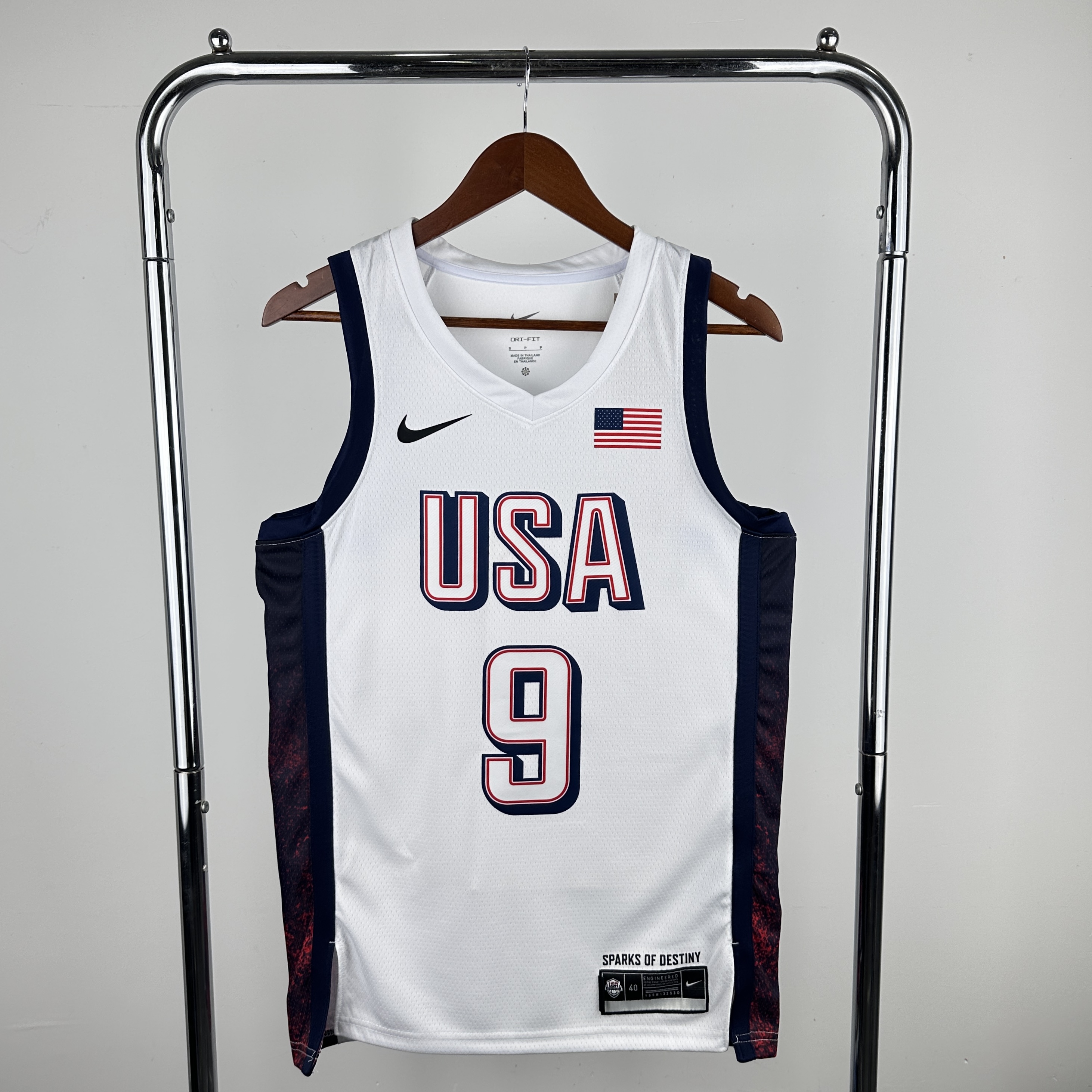2024 Olympic Basketball USA White No.9 Haliburton