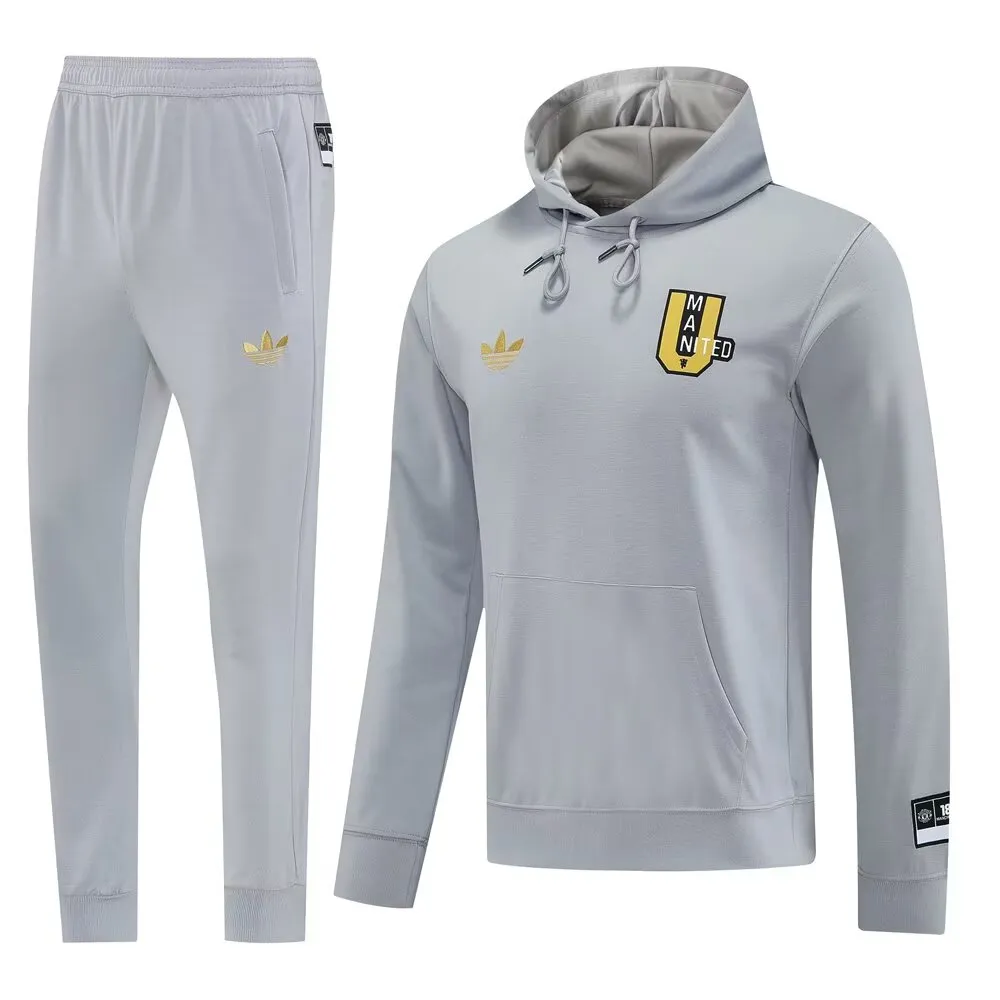 Manchester united Hoodie Gray Suit