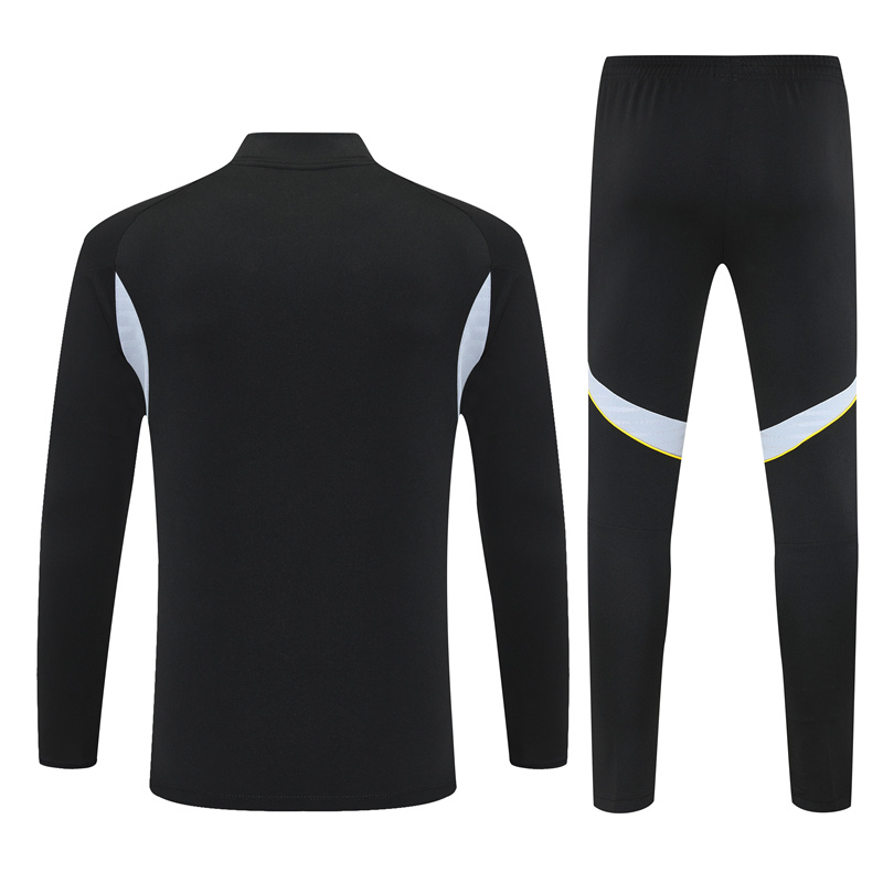 Adult 2526 Half Zipper Training Suit Black