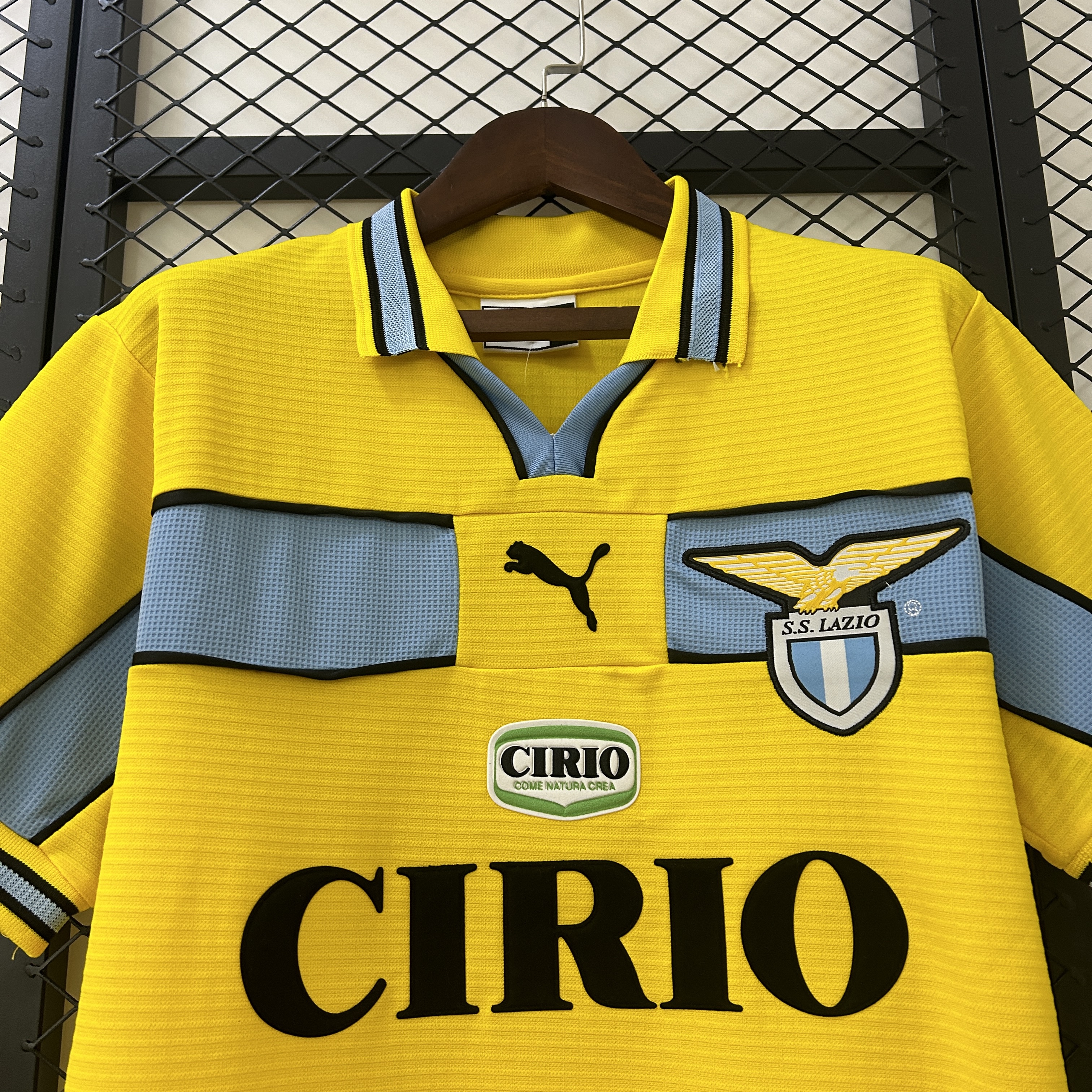 Retro 1998/99 Lazio Yellow Kit S-XXL
