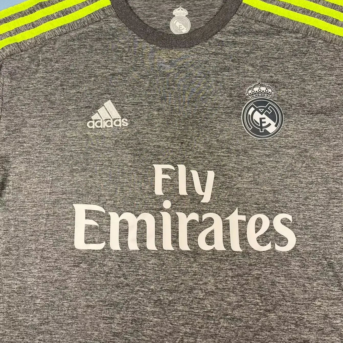 Retro  Real Mαdrid 15/16 Away Gray Long Sleeves