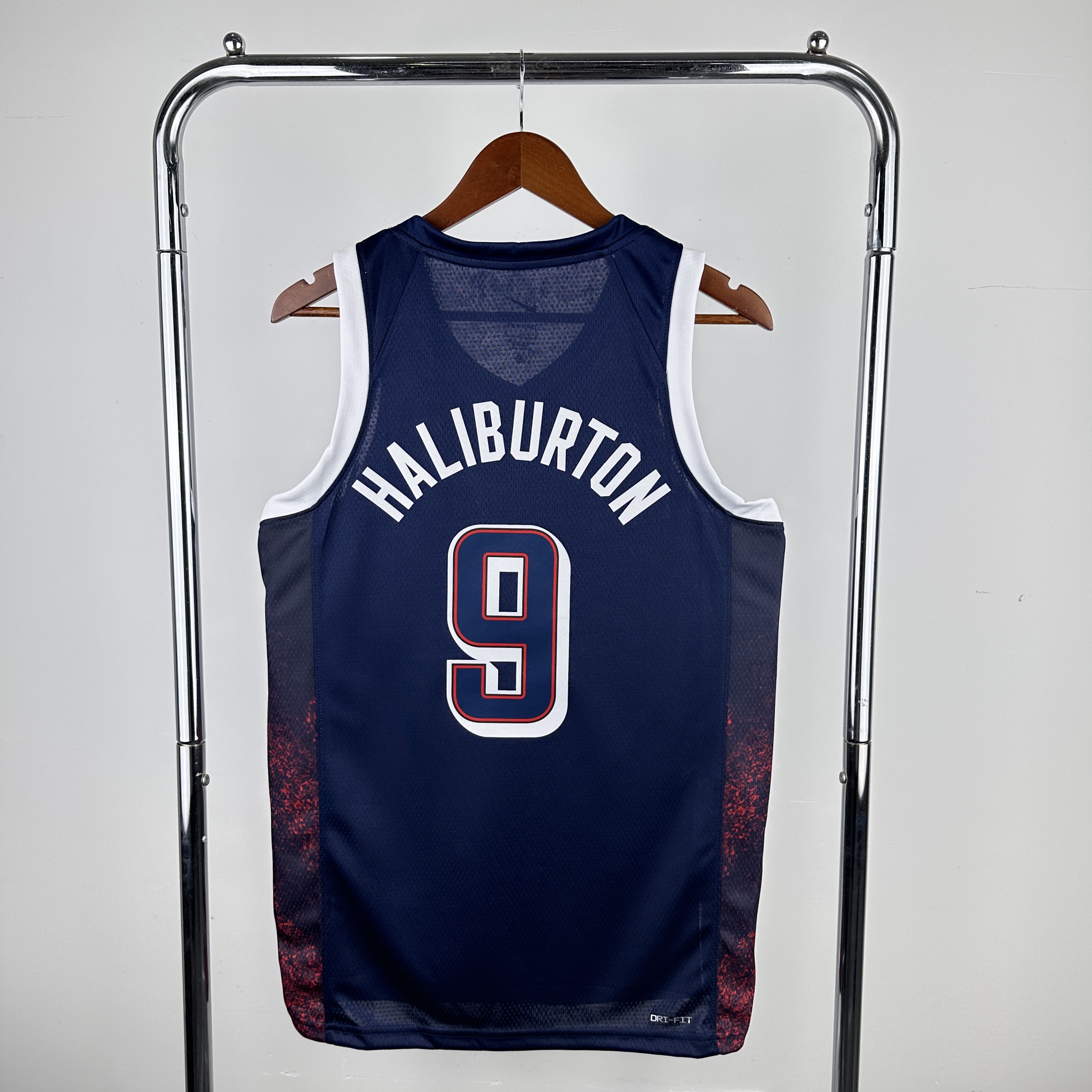 2024 Olympic Basketball USA Blue No.9 Haliburton