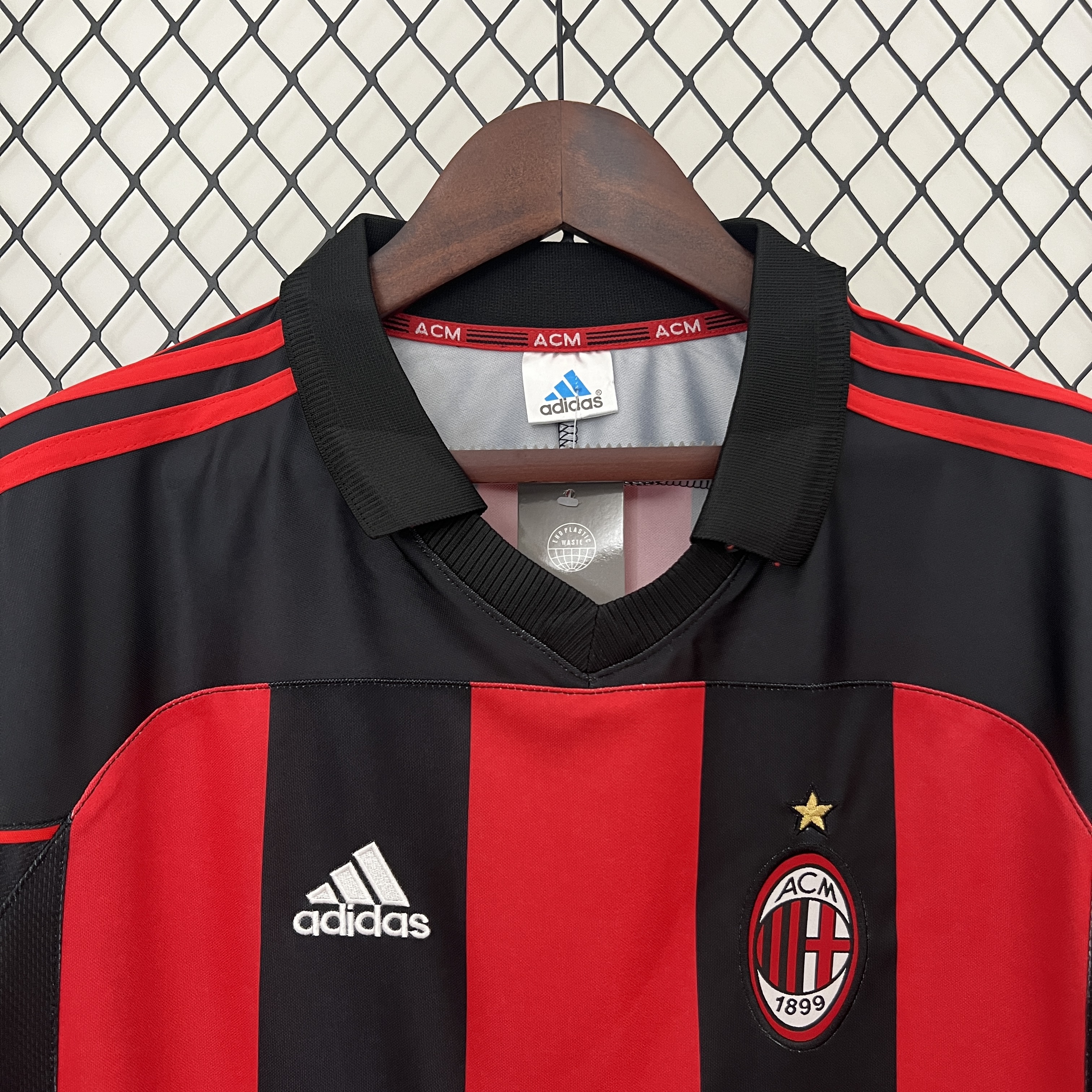 Retro 00/01 AC Milan Home with Patches S-XXL