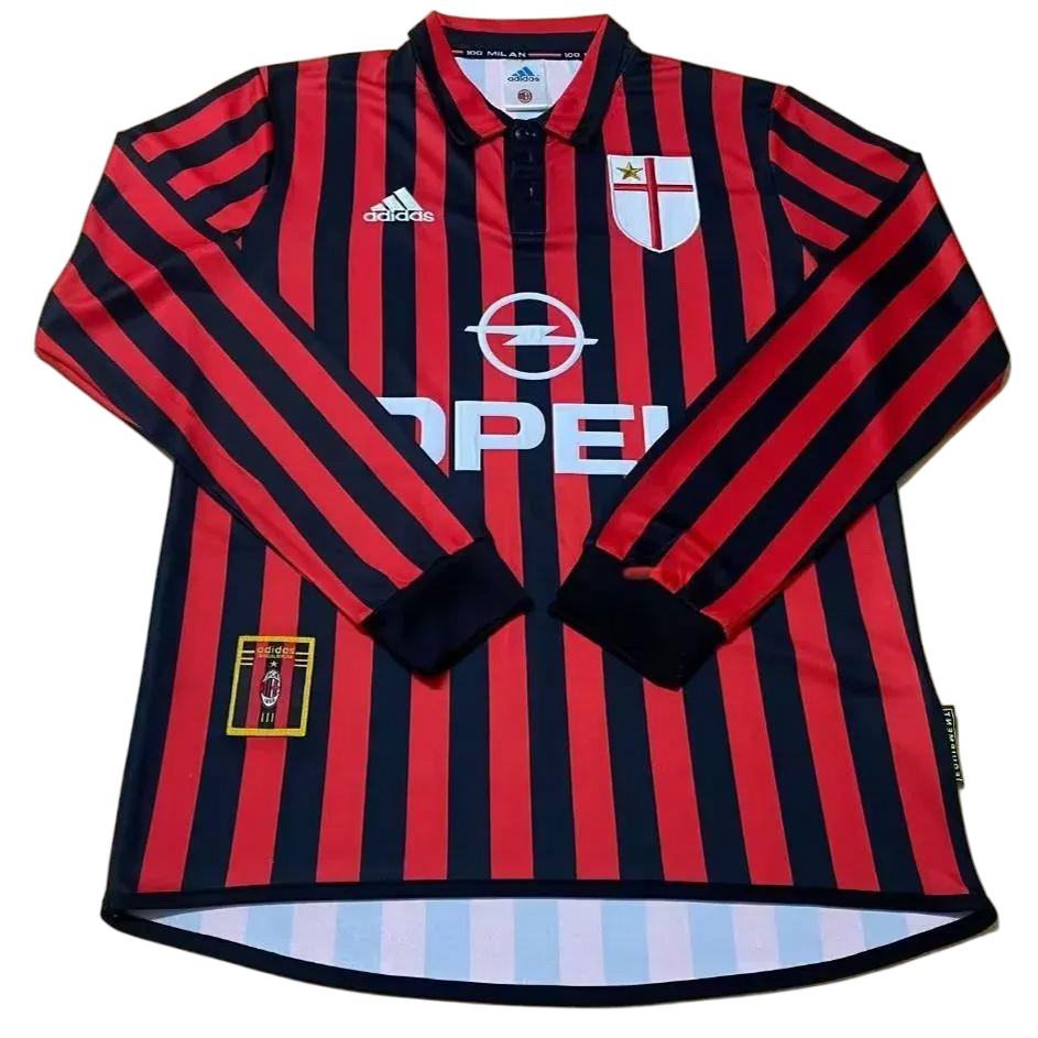 Retro 99/00 AC Milan Home Long Sleeve