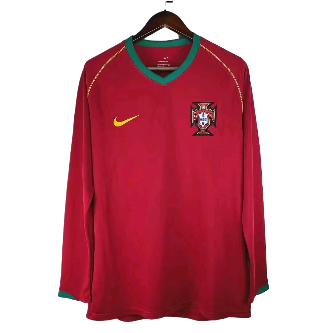 Retro  Portugal 2006 Home Long Sleeves Red