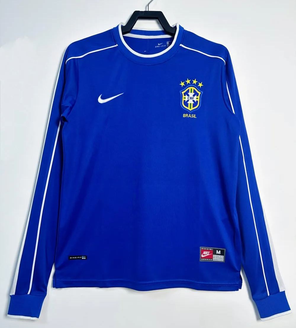 Retro 1998 Brasil Away Long Sleeves size S-XXL
