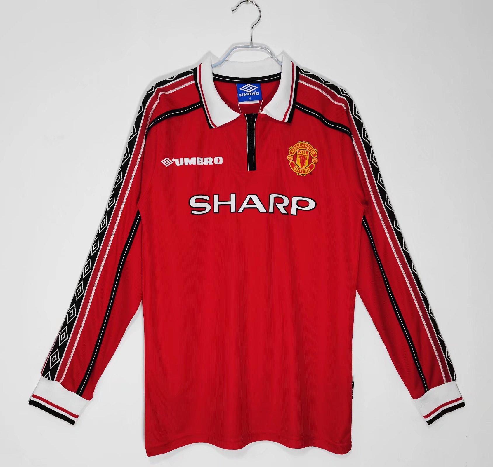 Retro  Manchester United 1998/99 Home Long Sleeves Red