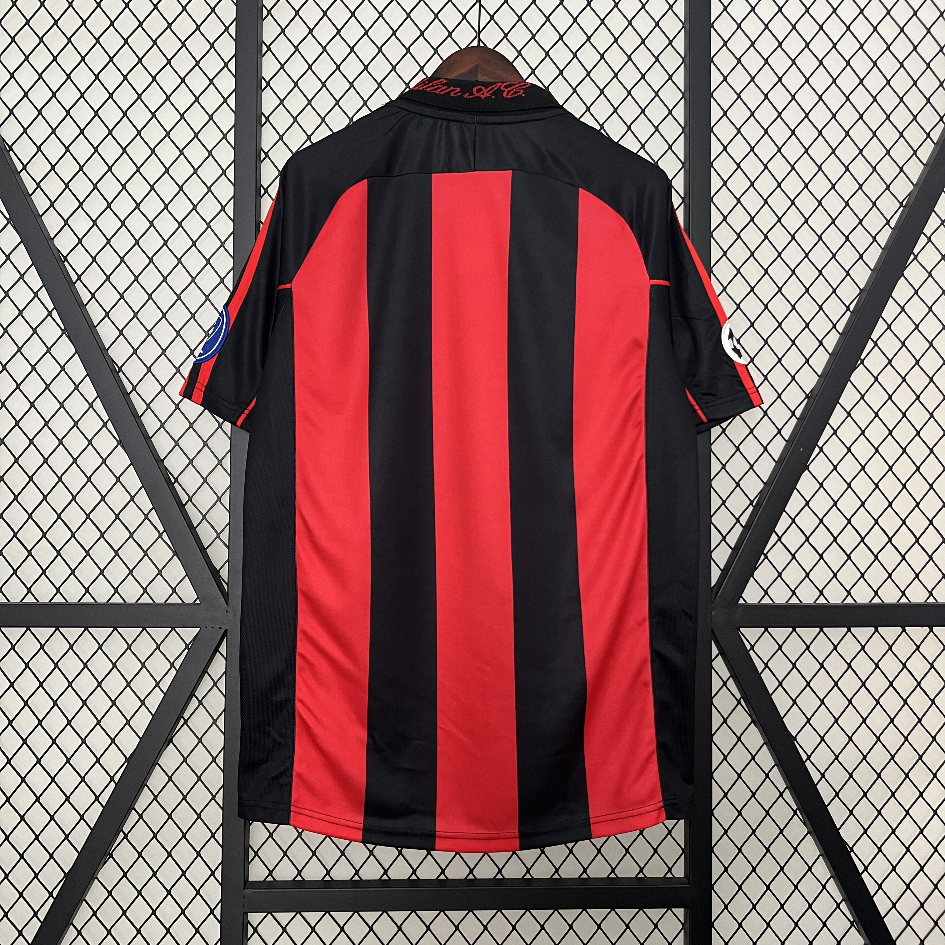 Retro 00/01 AC Milan Home with Patches S-XXL