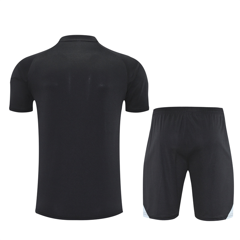 Adult/ Kids 2526 Short Sleeves Training suit Black