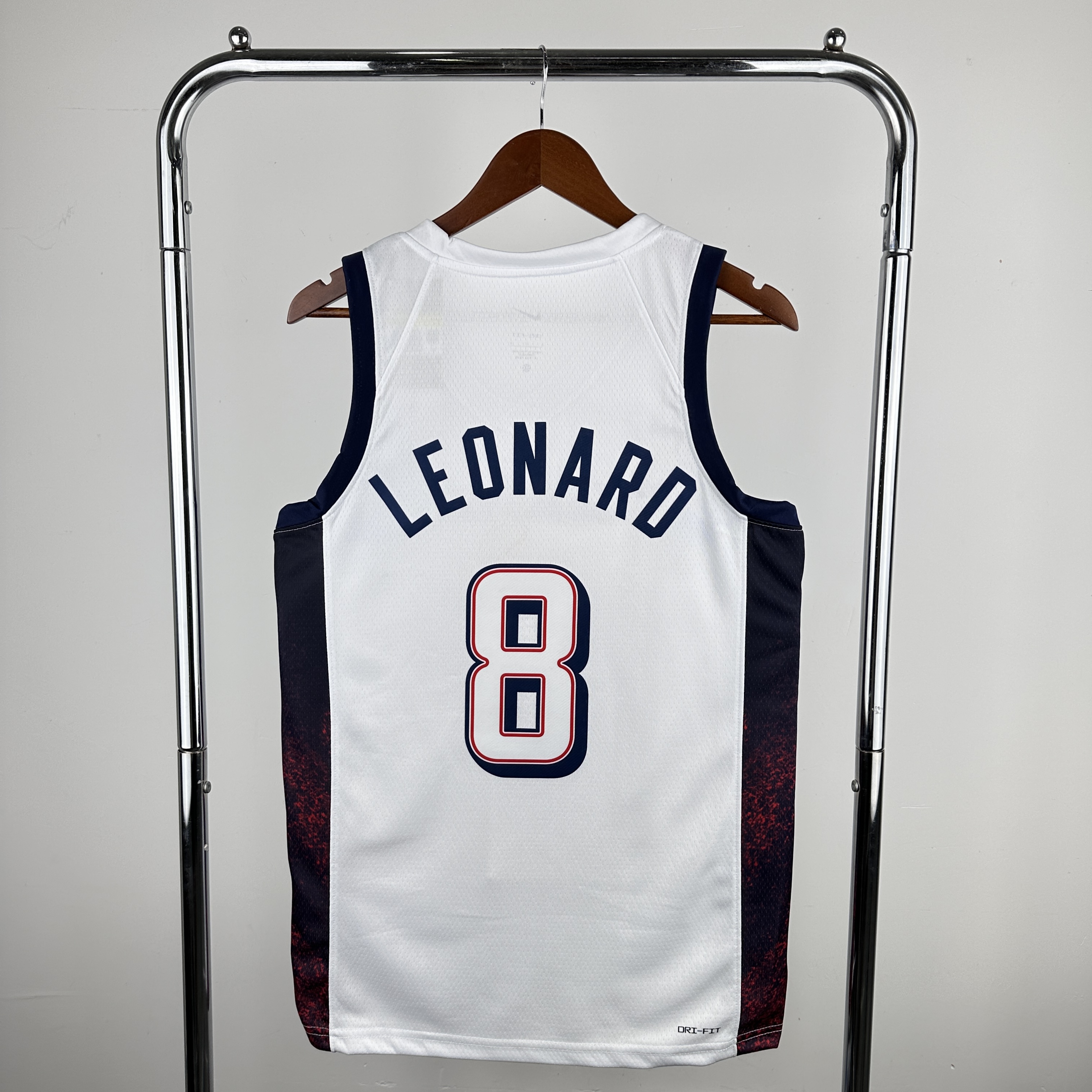 2024 Olympic Basketball USA White No.8 Leonard