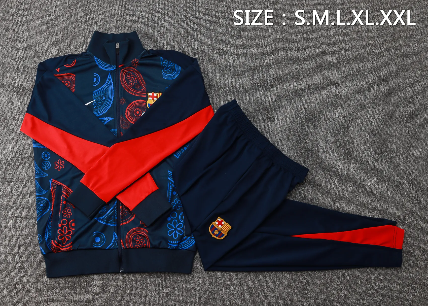 Adult/ Kids Barcelona 2425 full zipper Training Suit A841