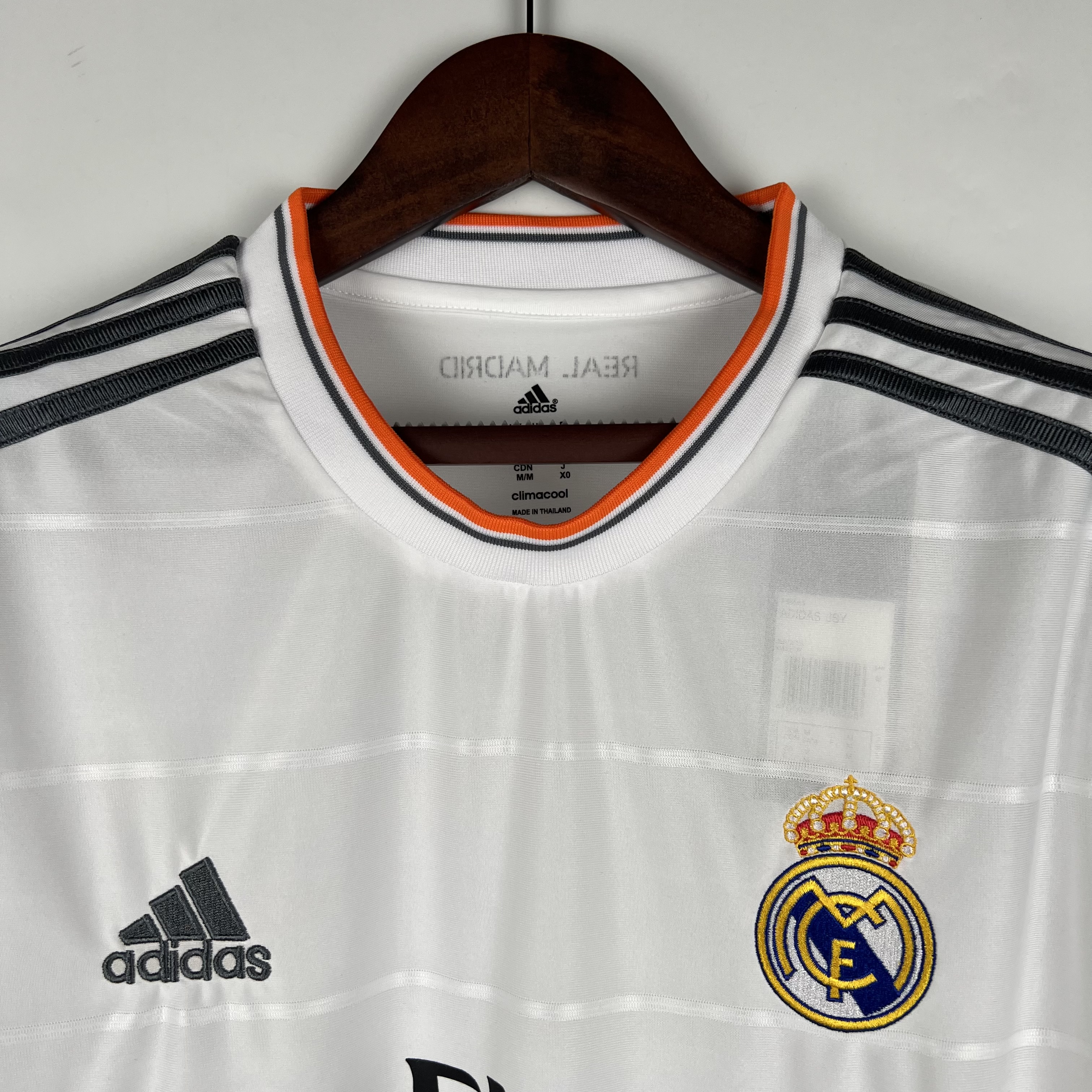 Retro  Real Mαdrid 13/14 Home White Long Sleeves