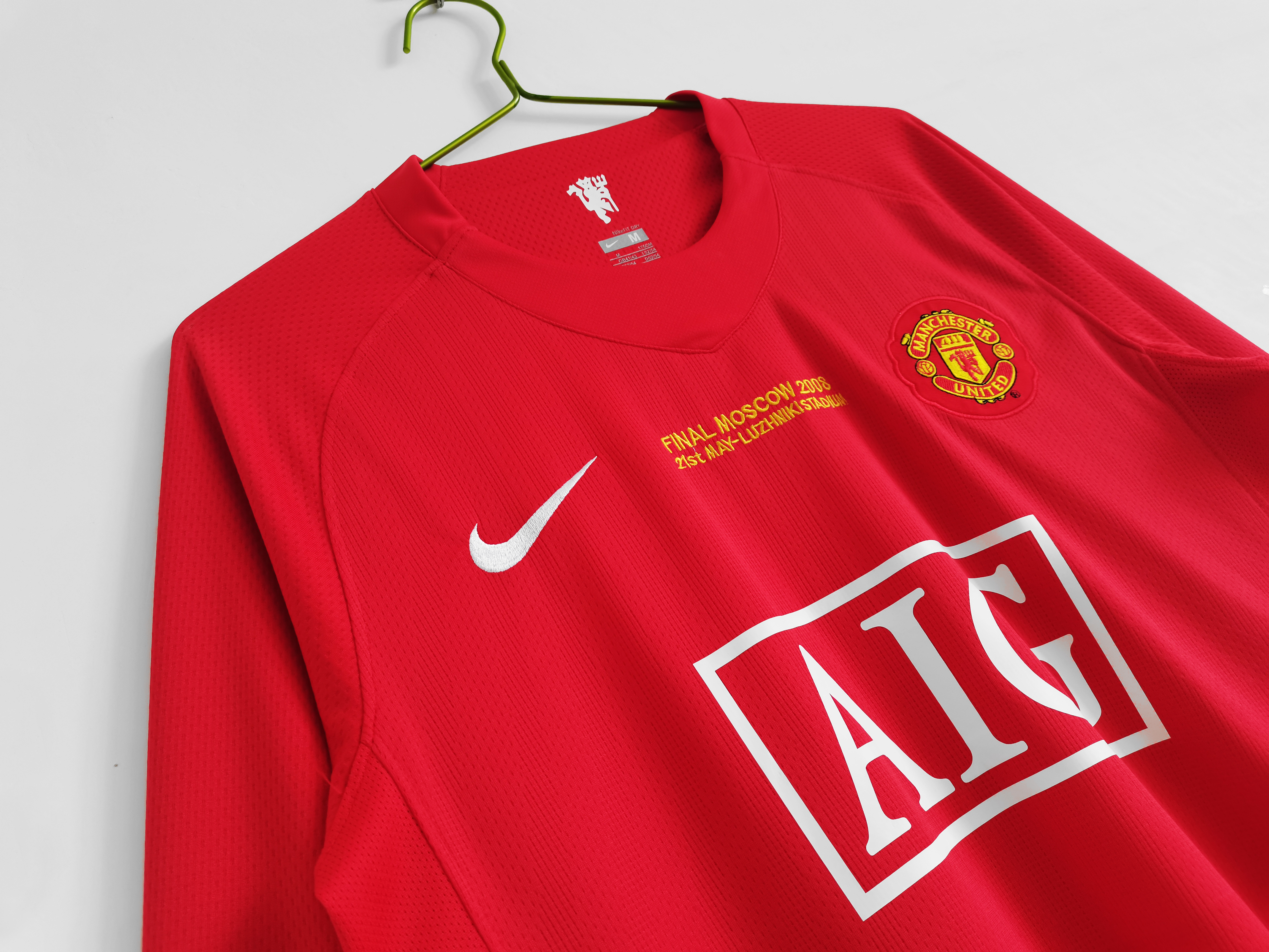Retro Manchester United 07/08 Final Moscow Home Long Sleeve Red