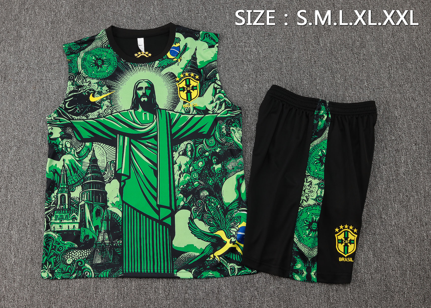 Brasil Sleevesless Training Suit Green D1229