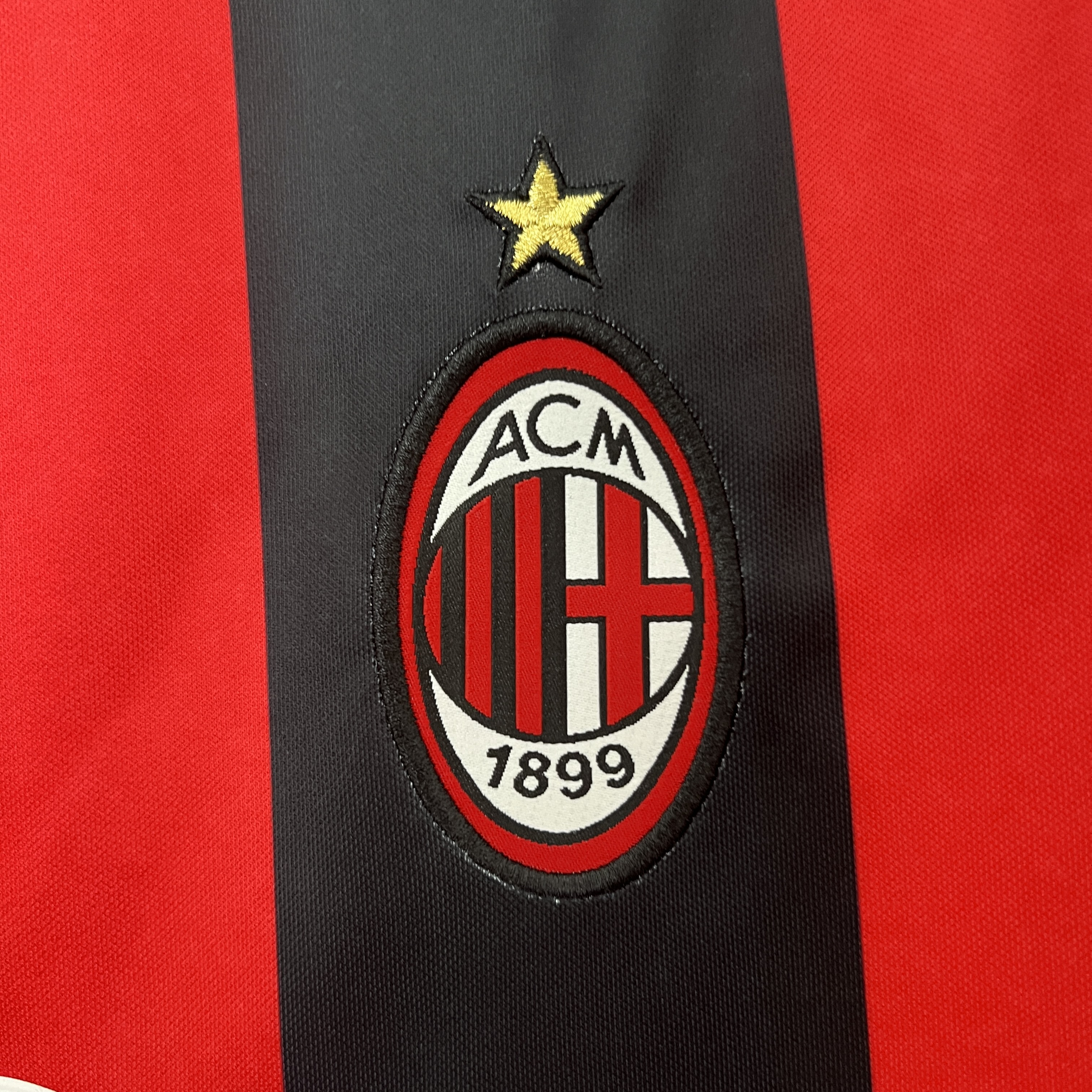 Retro 00/01 AC Milan Home with Patches S-XXL
