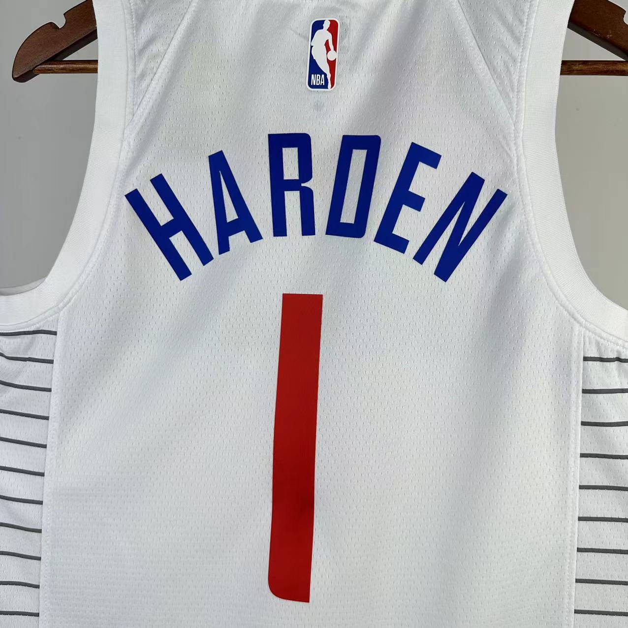 23 Season Los Angeles Clippers Home White  No.1 Harden