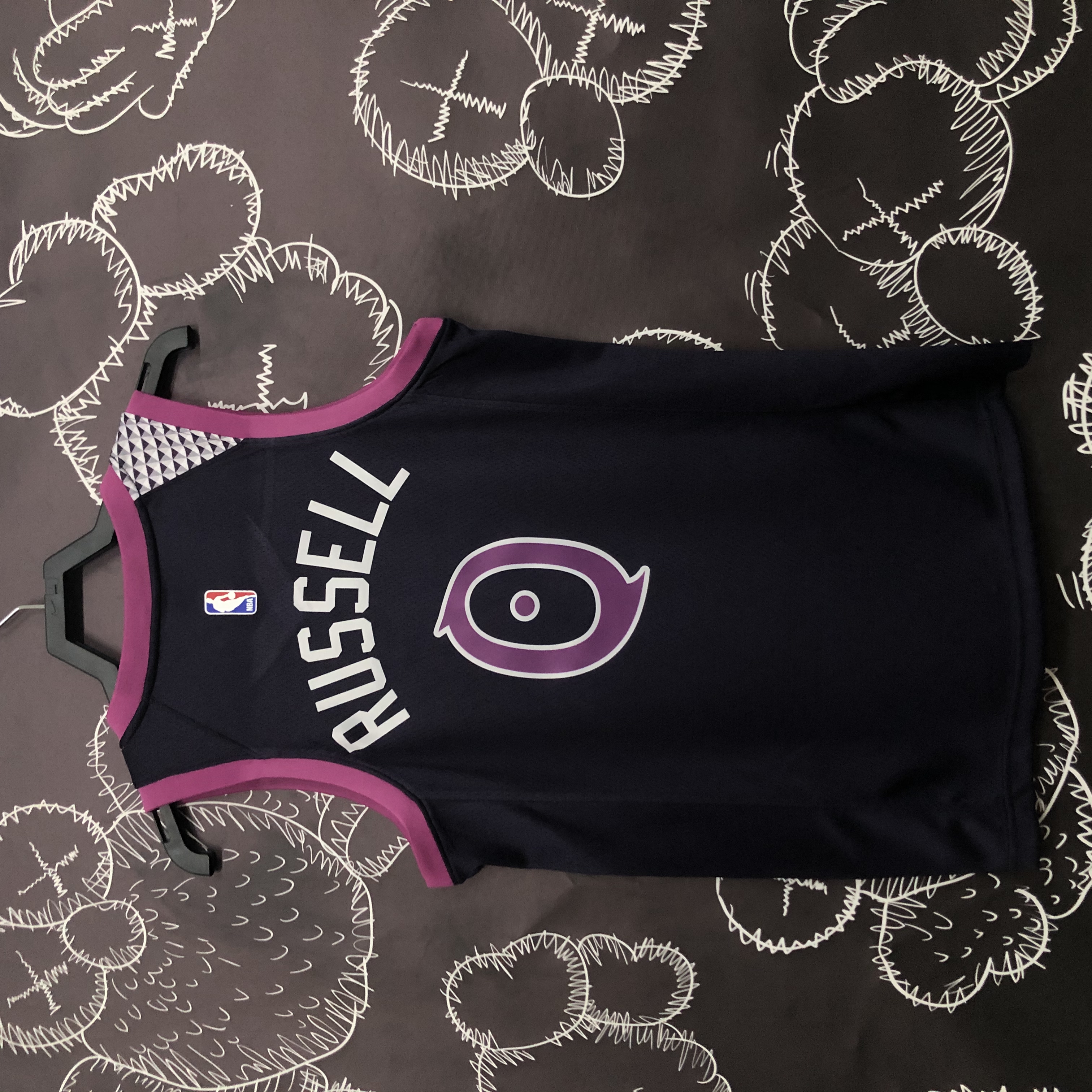 MINNESOTA TIMBERWOLVES PURPLE/ BLACK  NO.0 RUSSELL