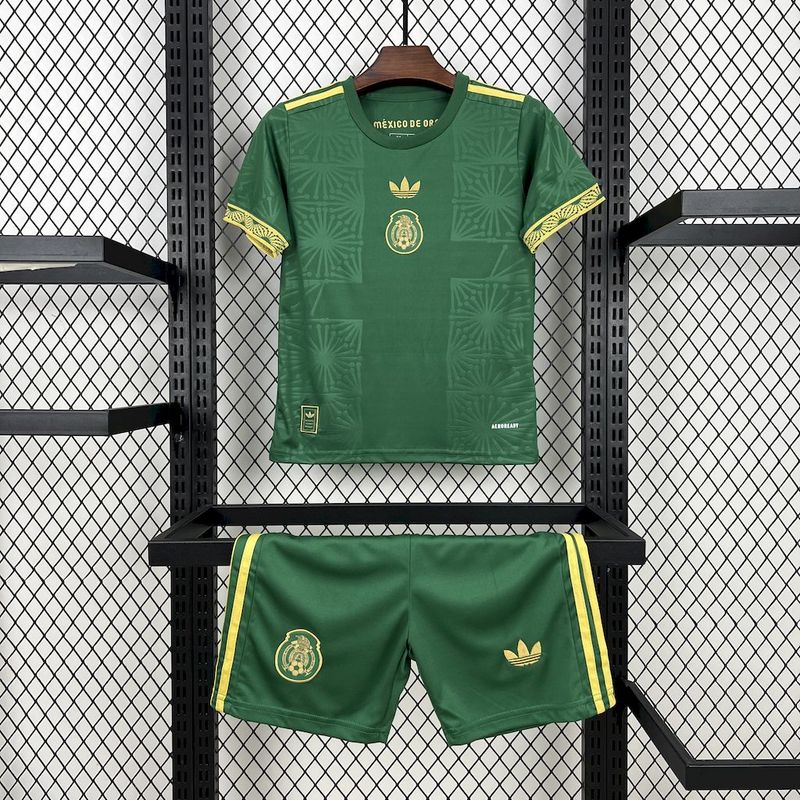 Kids Mexico 25/26 Gold Cup Kit Green 16-28